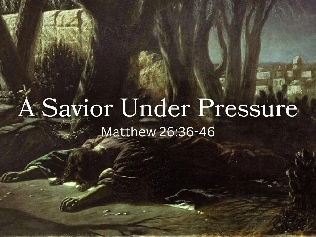A Savior Under Pressure: Lessons from the Garden of Gethsemane