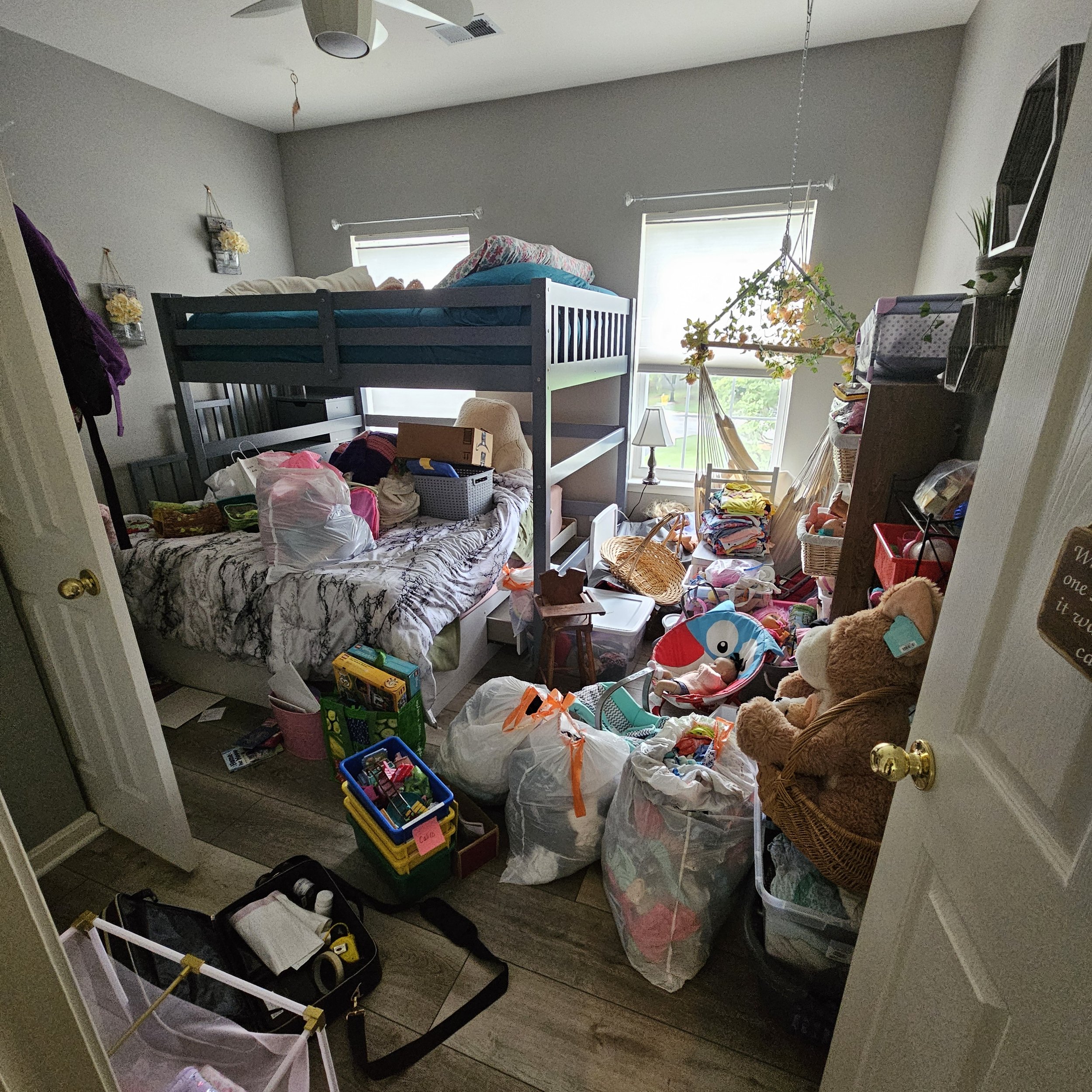 Before decluttering a playroom. Howard County, MD professional organizer.