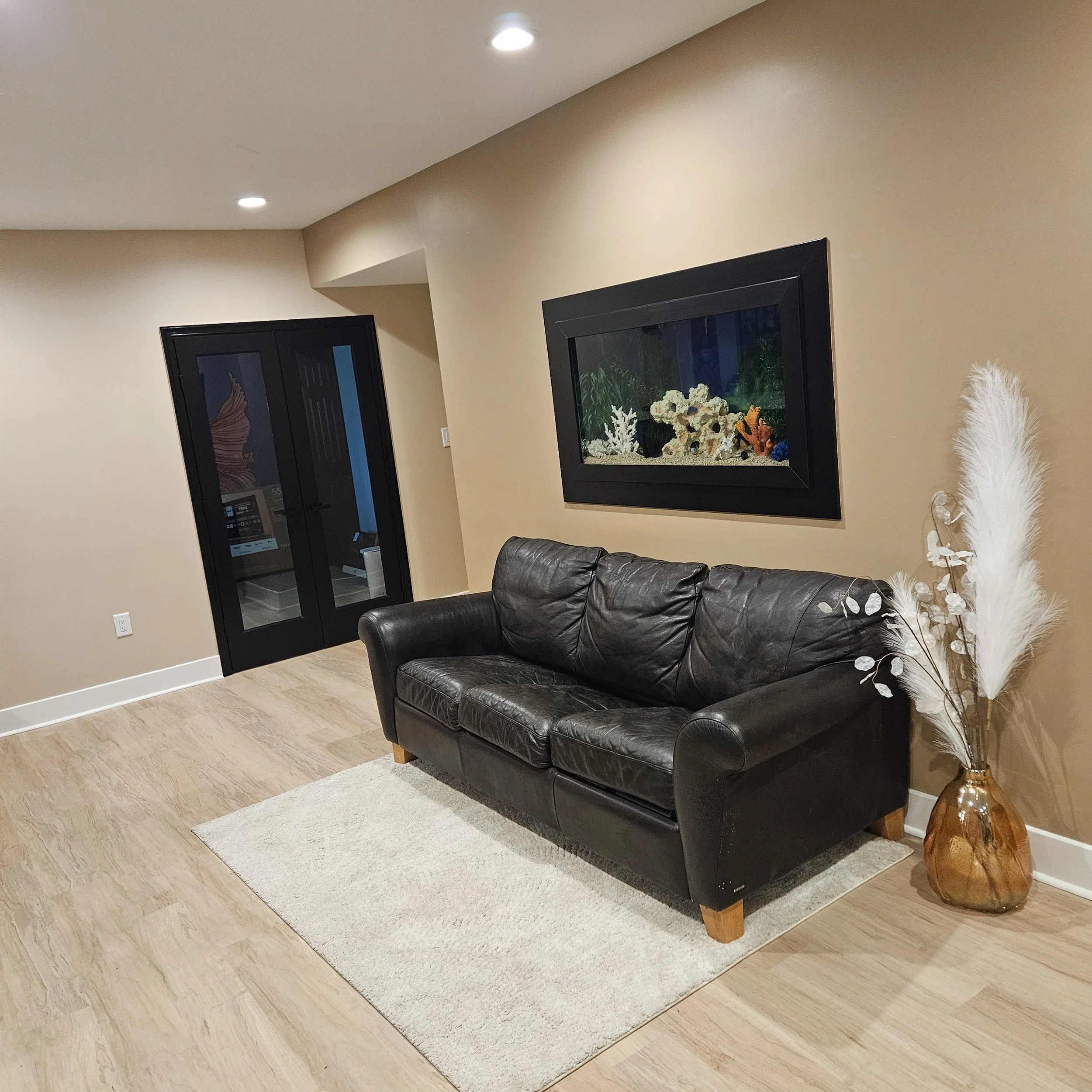 Basement decluttered by Howard County Maryland professional organizer.