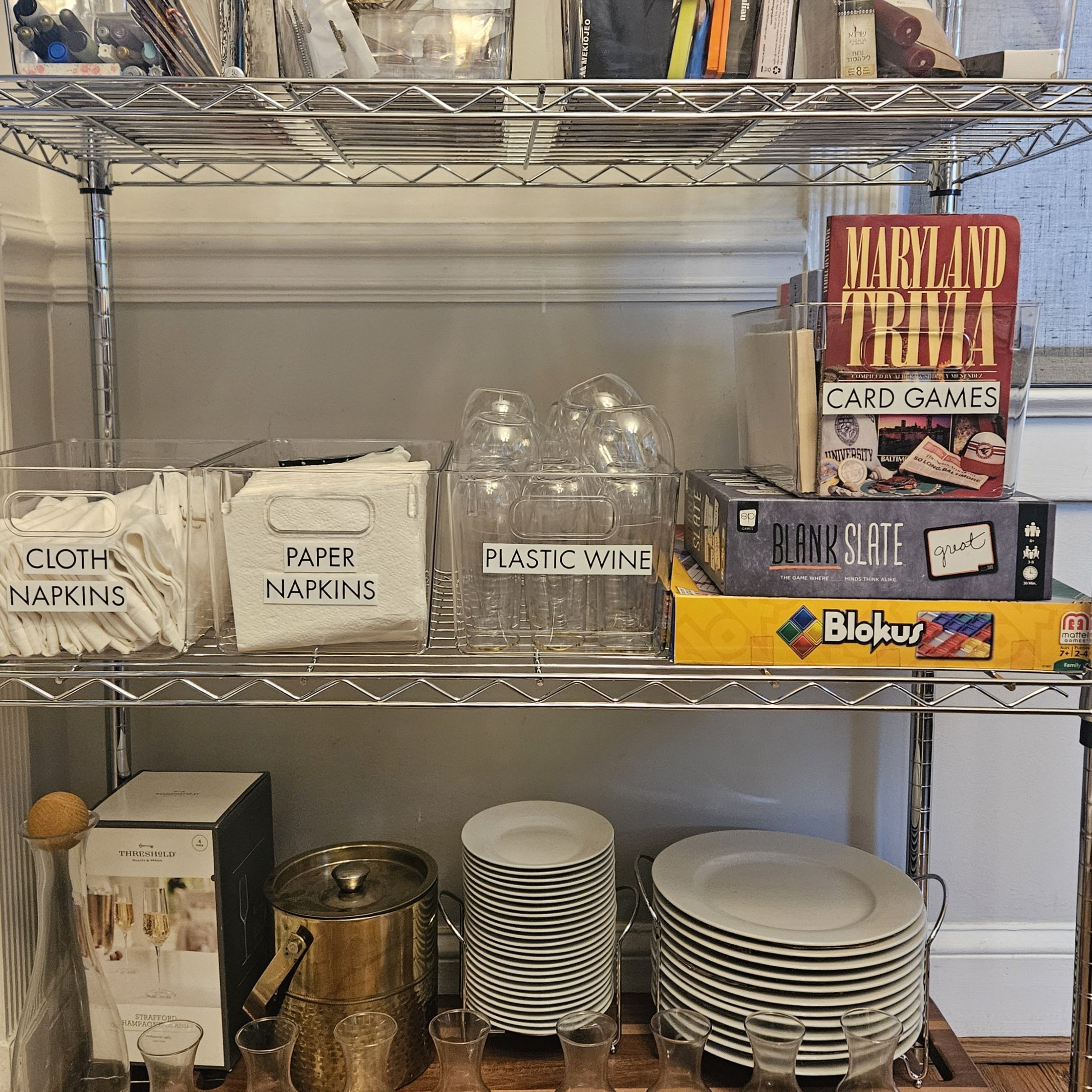 Kitchen dining area professionally organized by an organizer from Ellicott City, MD.