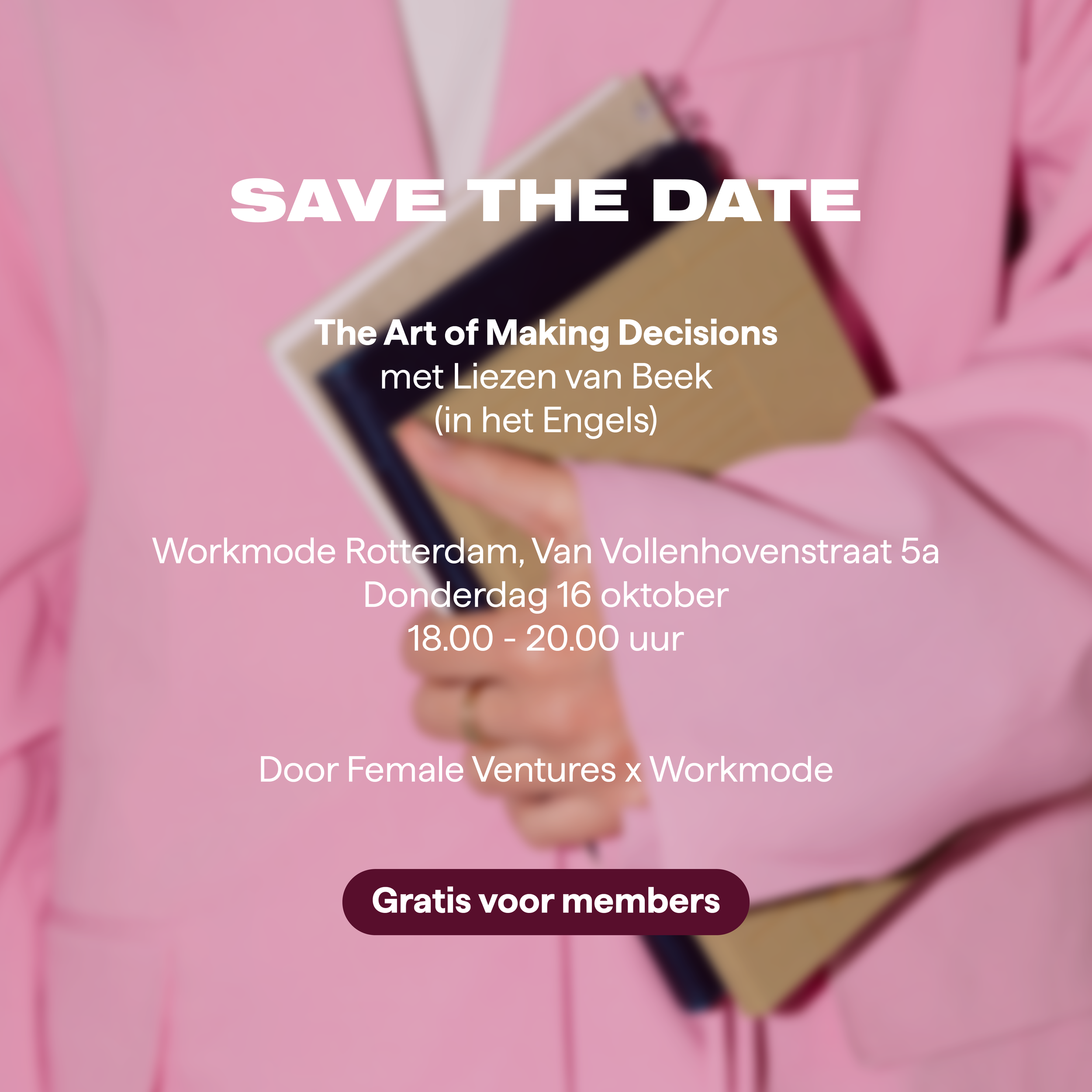Rotterdam - Talk &amp; workshop: The art of making decisions