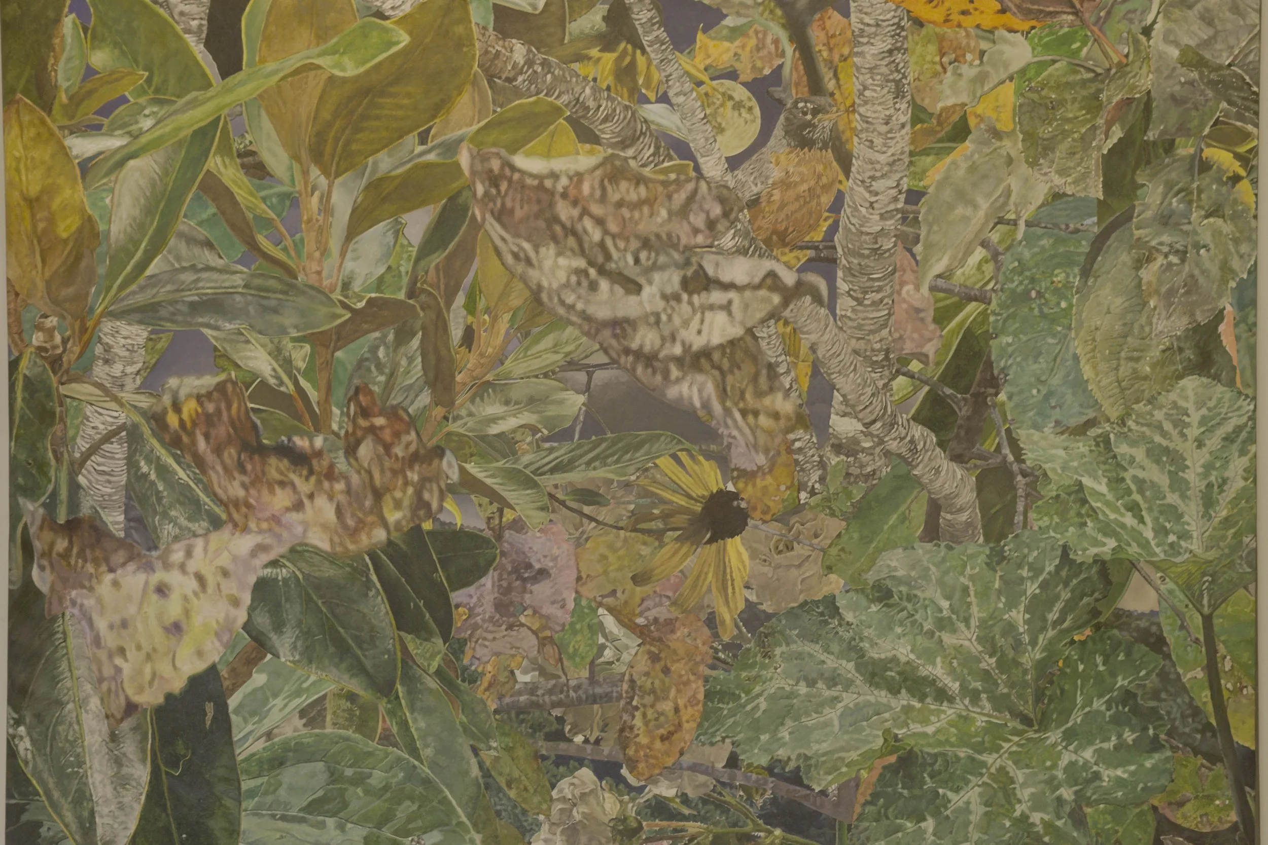 Close-up of "Nightfall", 2025, acrylic on canvas, 60"x80" 