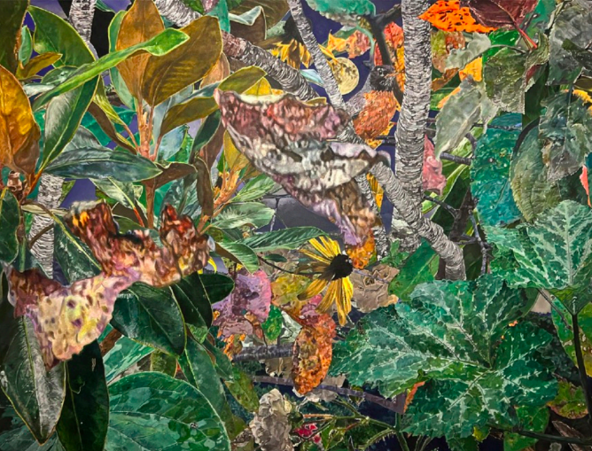 "Nightfall", 2025, acrylic on canvas, 60"x80" 