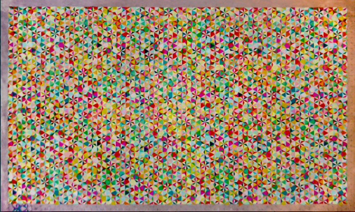 "Quilt Painting", 2020, acrylic on canvas, 60"x90"