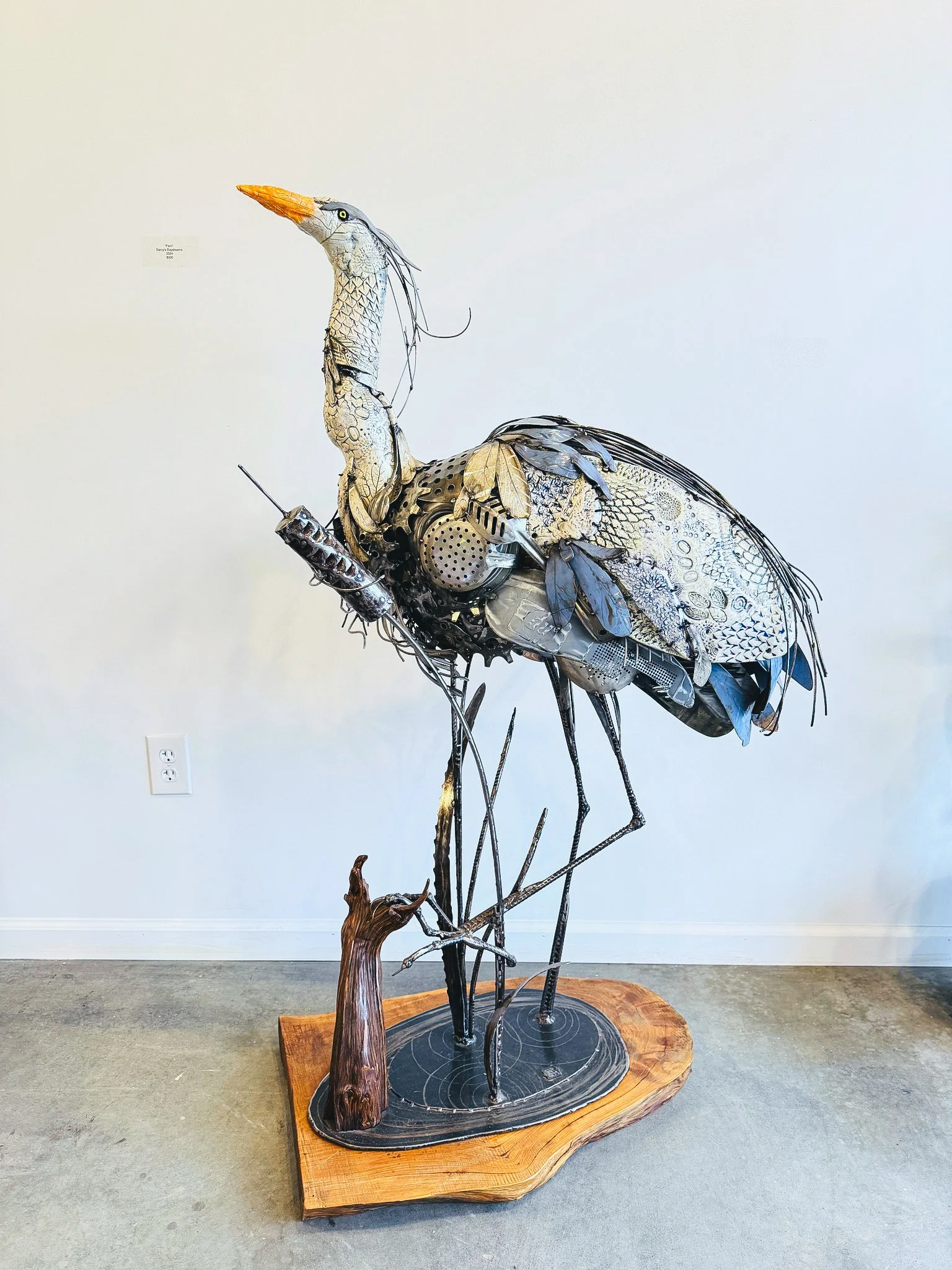 Betty Ballew, Heron, metal, 2022