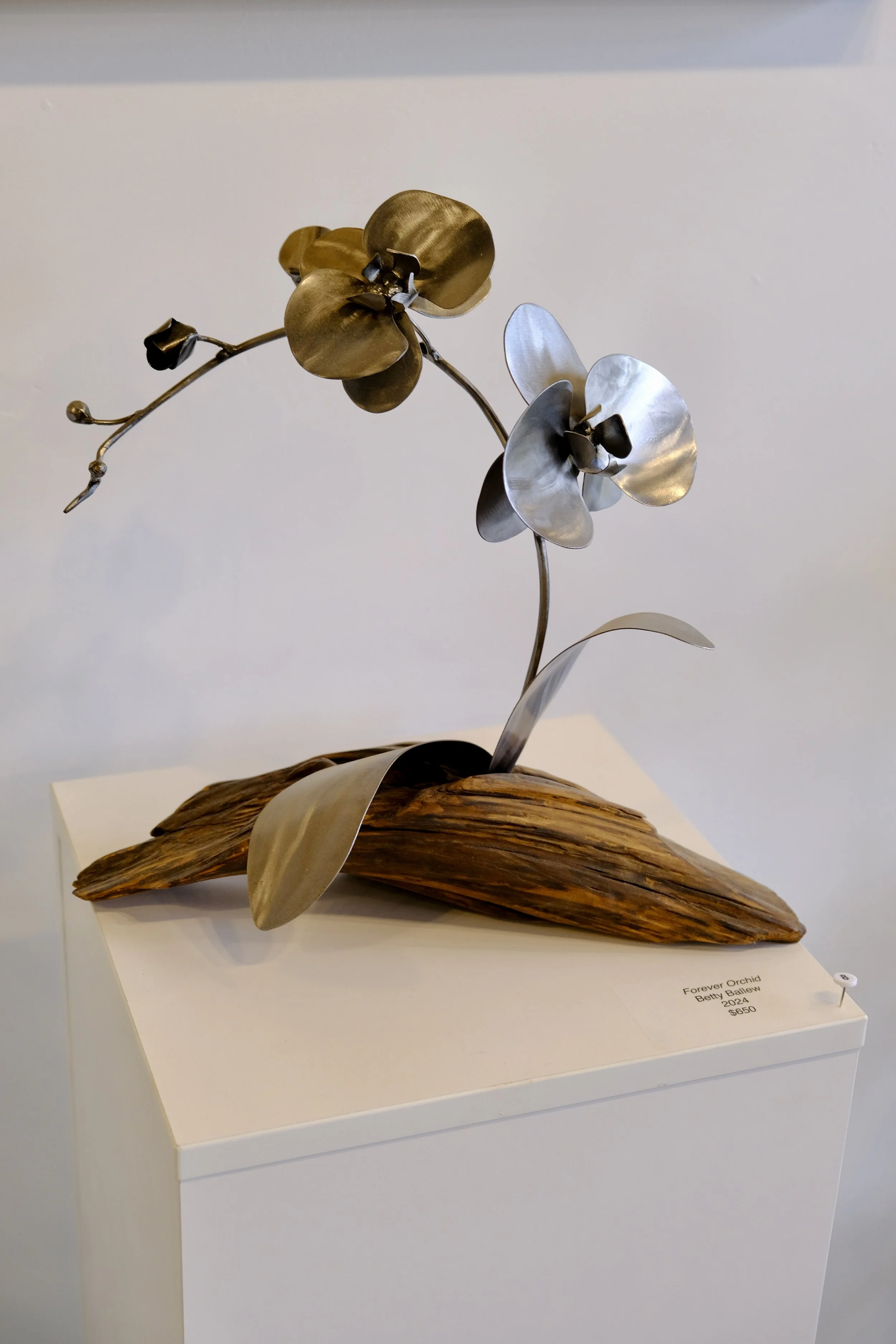 Betty Ballew, "Forever Orchid," metal, 2024