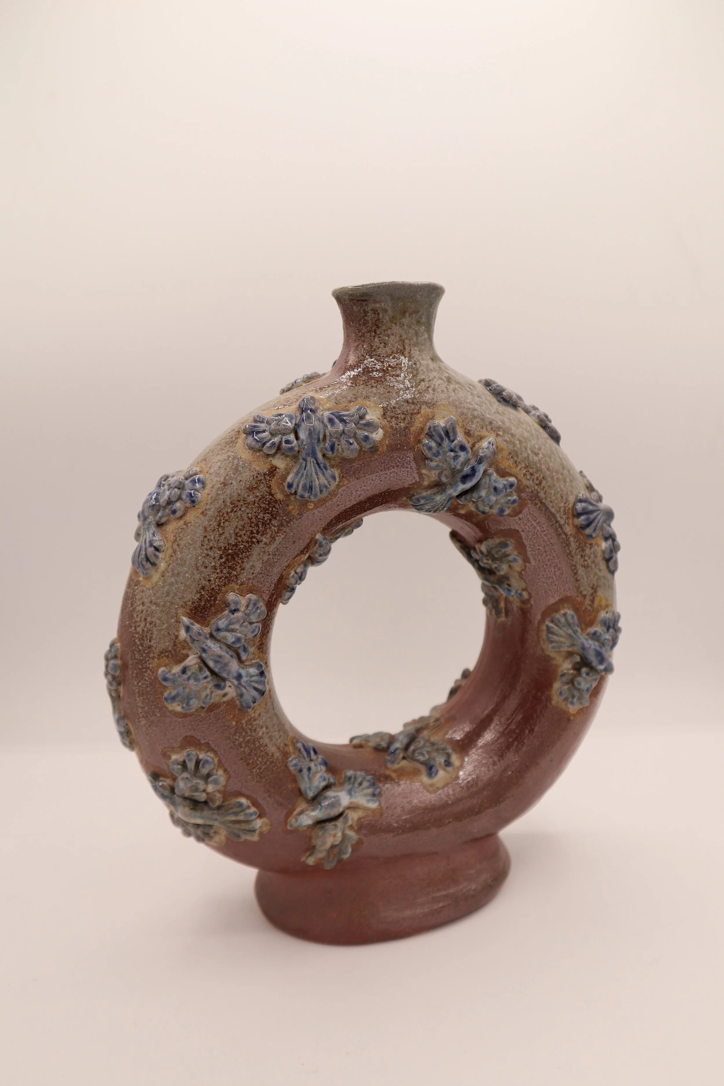 Maggie Jones, "Fiddle Head Vase," stoneware, electric, 2021