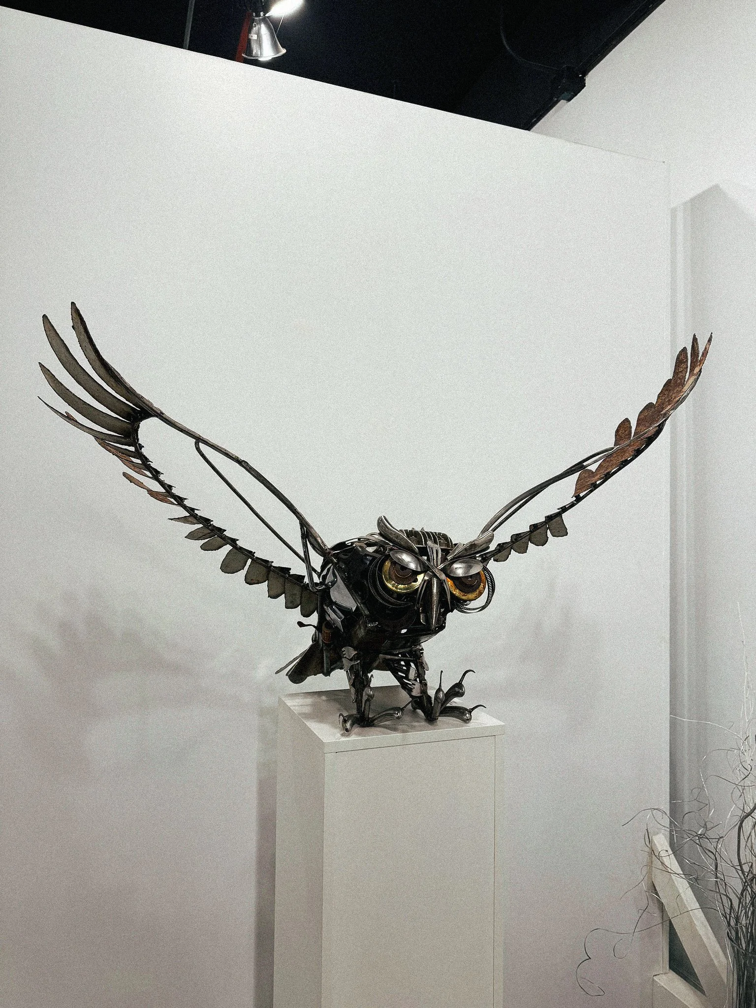 Betty Ballew, "Owl," metal, 2024