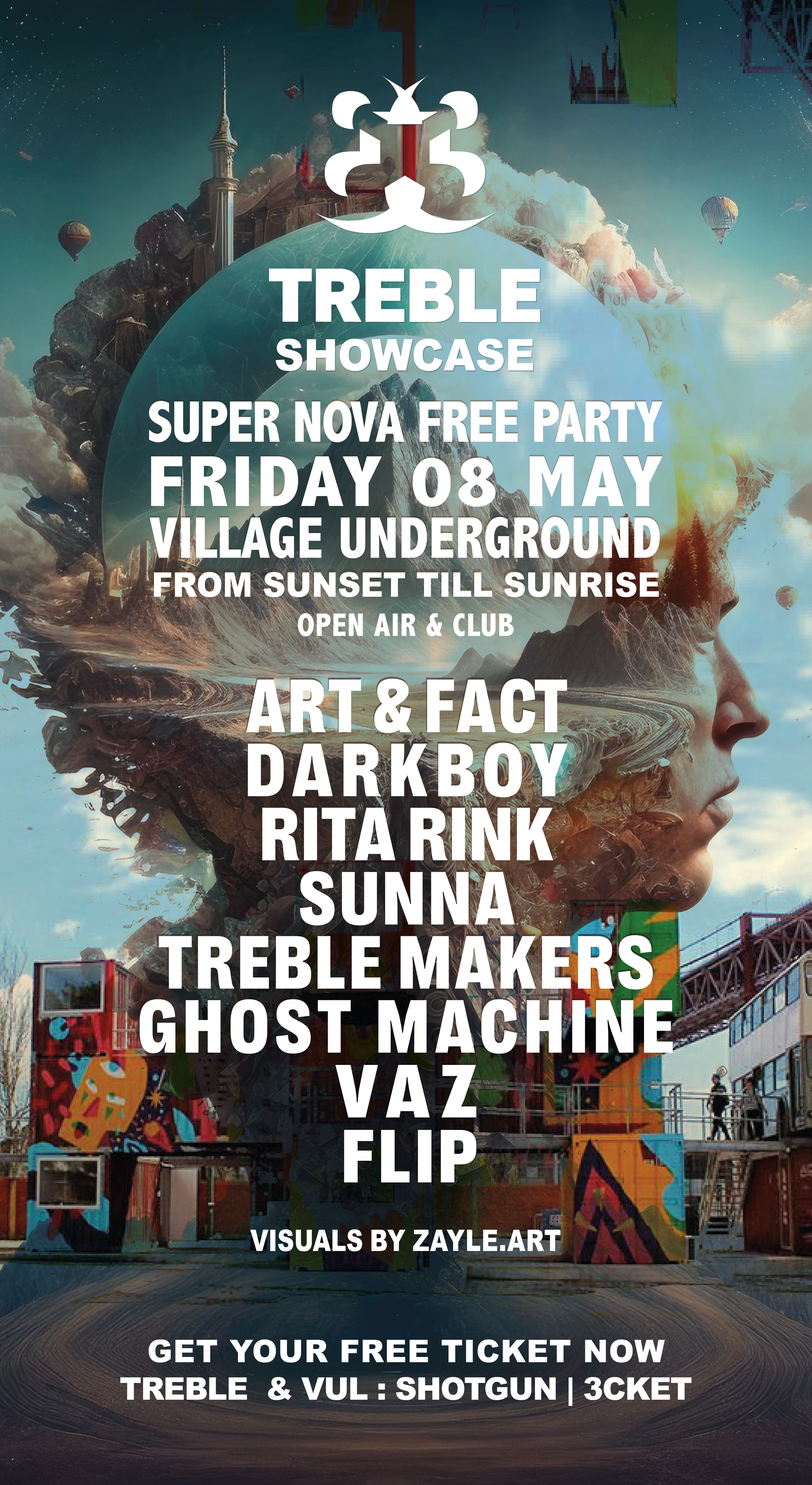 TREBLE SHOWCASE: SUPERNOVA FREE PARTY: OPEN AIR / CLUB