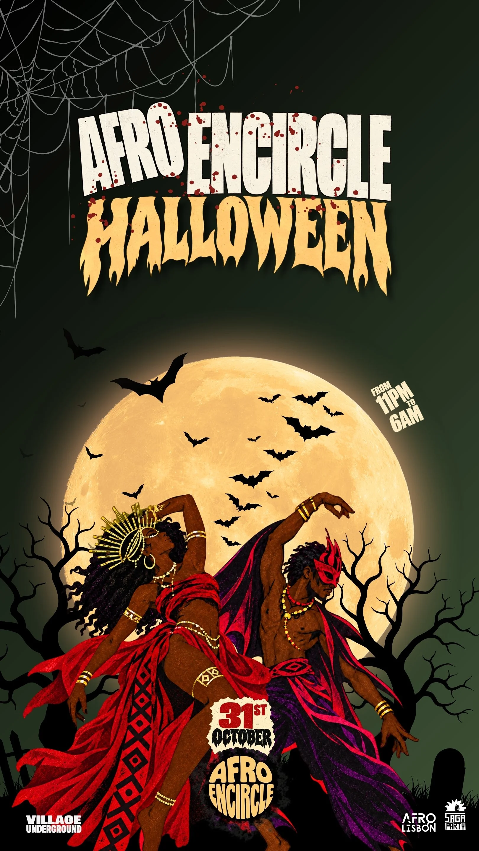 Afro encircle - halloween edition