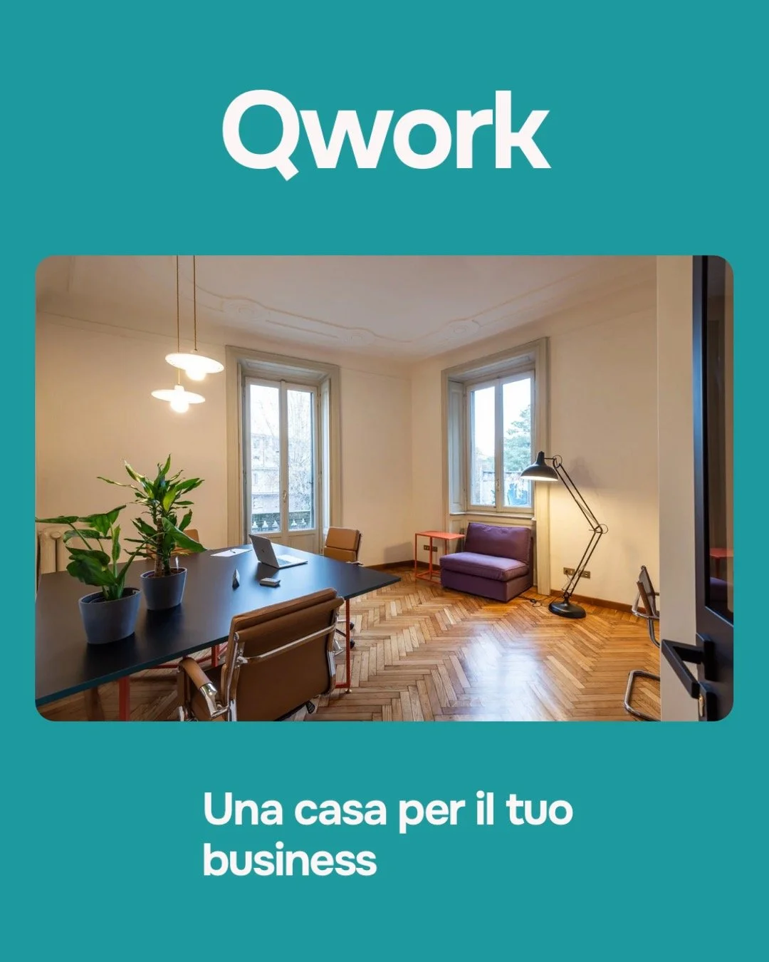 Qwork &egrave; il Quoziente lavoro di QF! Cosa offriamo?

🖥️ Ufficio privato
Il tuo ufficio chiavi in mano, ad uso esclusivo. Ideale per liberi professionisti o micro business

📆 Sala meeting
Stanza privata ideale per riunioni, incontri con clienti