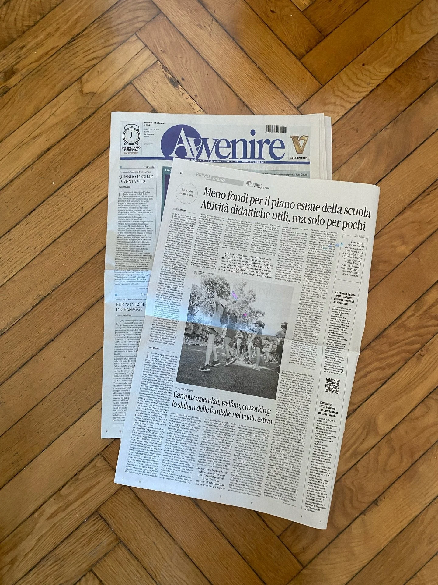 🗞️ Oggi su Avvenire: L&rsquo;estate calda dei genitori lavoratori, tra campus aziendali e coworking con l&rsquo;asilo 
✍️ di Ilaria Beretta 

Quando il coworking incontra l&rsquo;infanzia.
A Milano, QF &ndash; Quoziente Famiglia &egrave; stato tra i