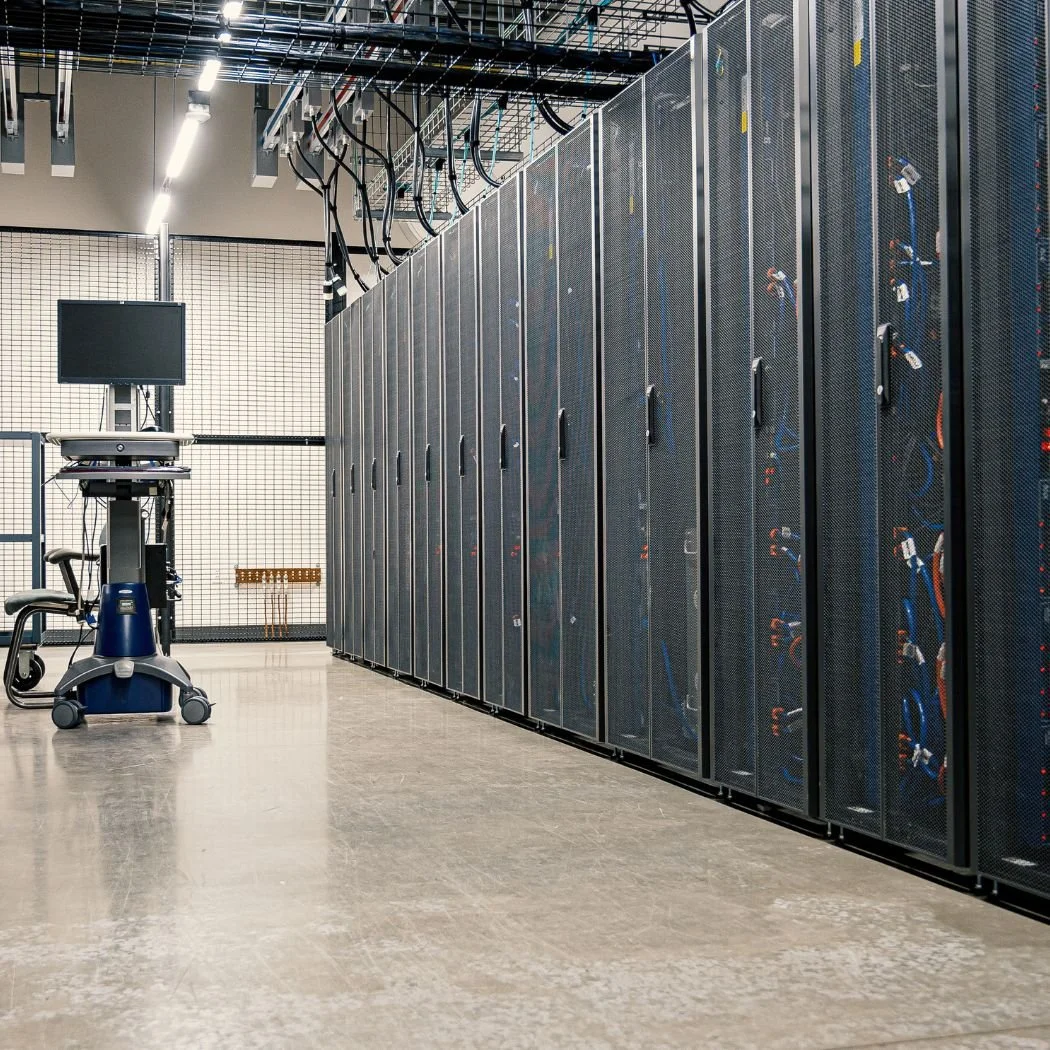 Reviewing temp labor credentials and documentation on a data center jobsite