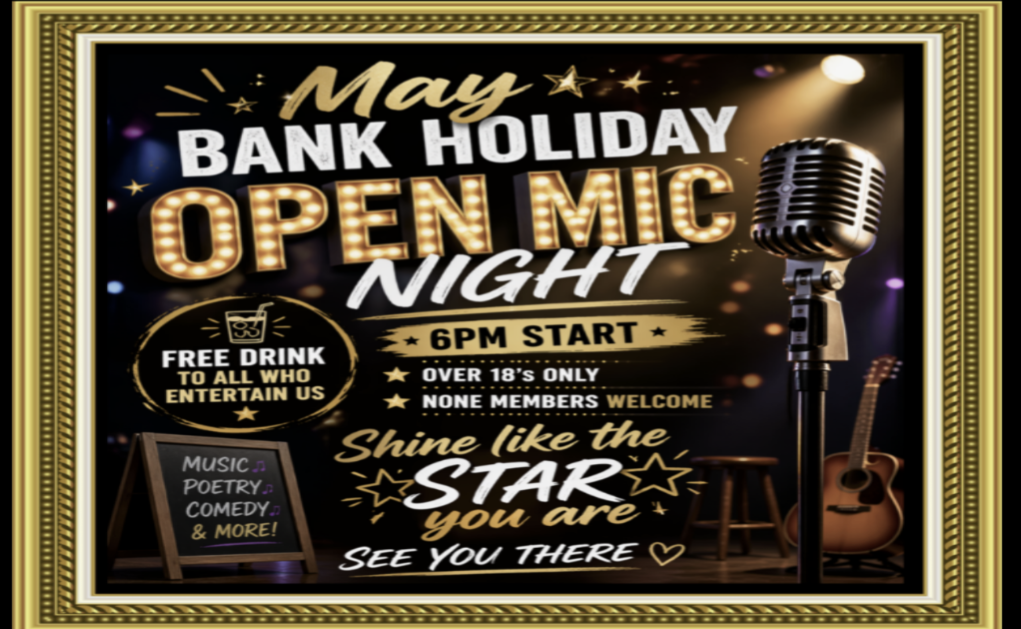 Bank holiday open mic night 