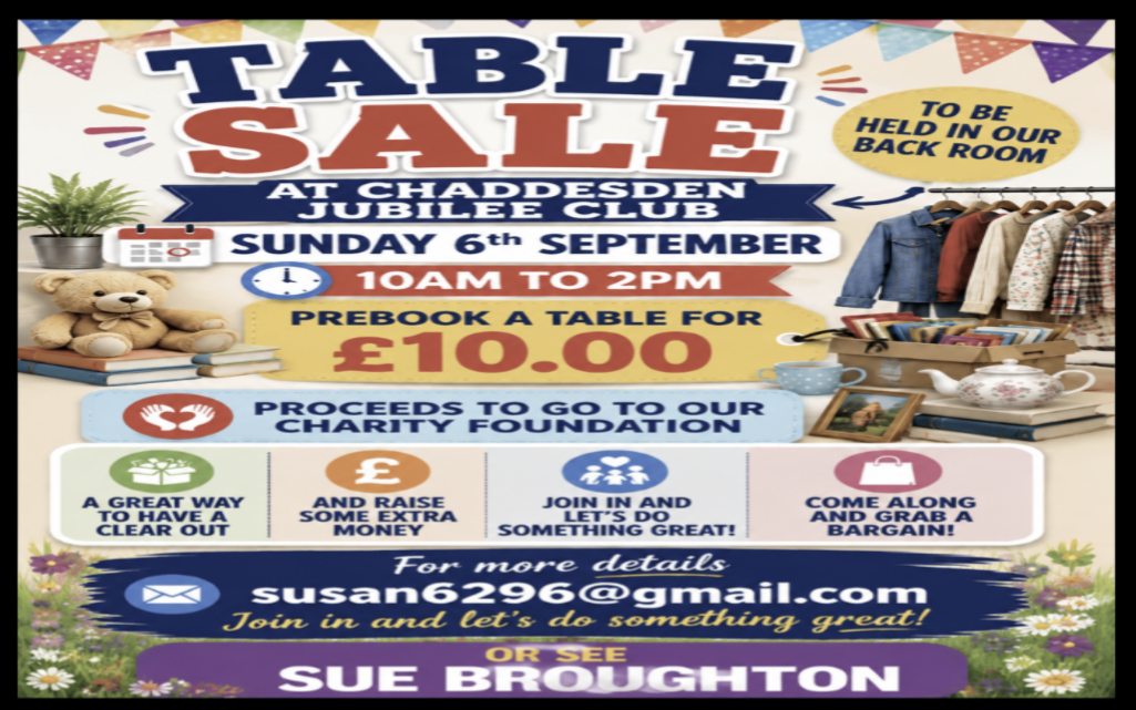 Table top sale 
