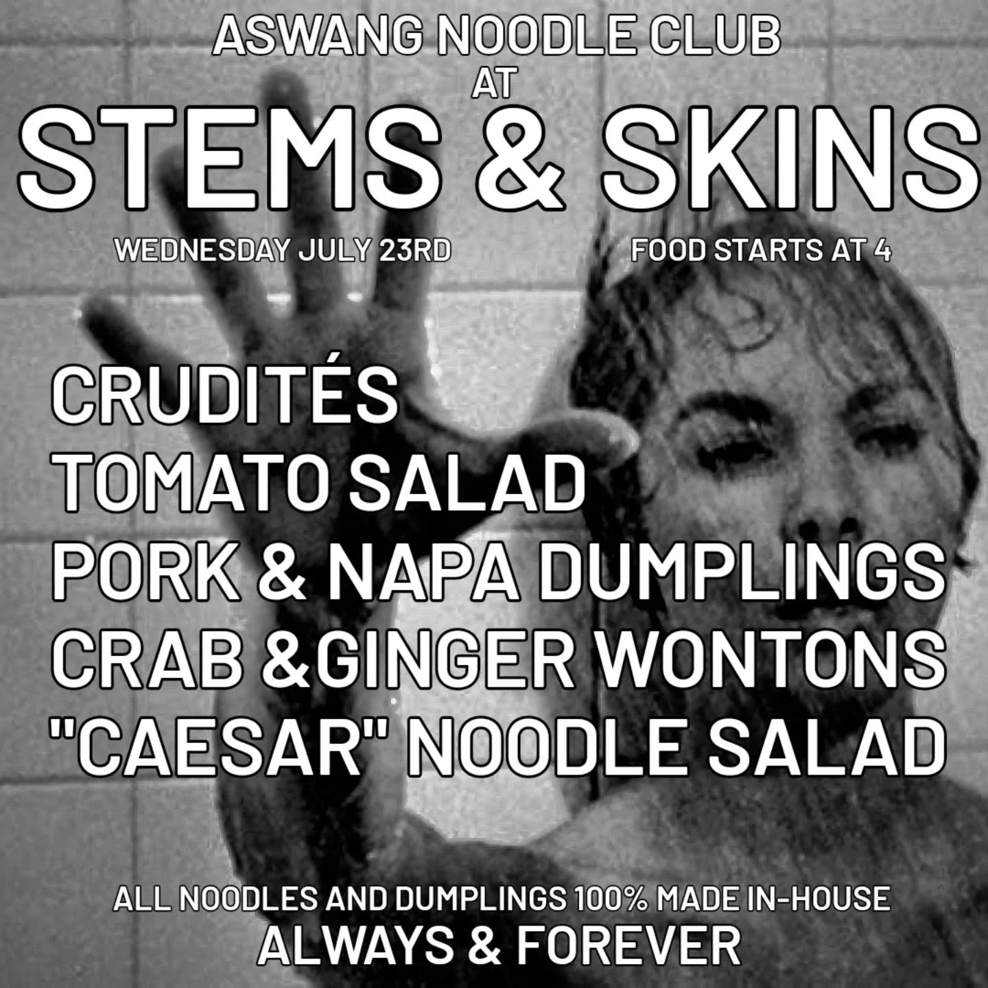 *BEEP BEEP BEEP*

That's the sound of the &quot;dump truck&quot; backin it up Wednesday, July 23rd
@stemsandskins 

It's hot 🔥 so we're keeping it lite and snacky. 

Get 1 of everything, crush a bottle of wine then run it back on dumplings and wonto