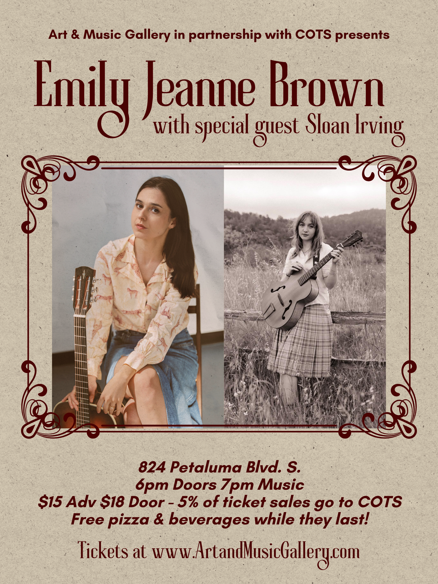 Petaluma, CA (with special guest Sloan Irving)