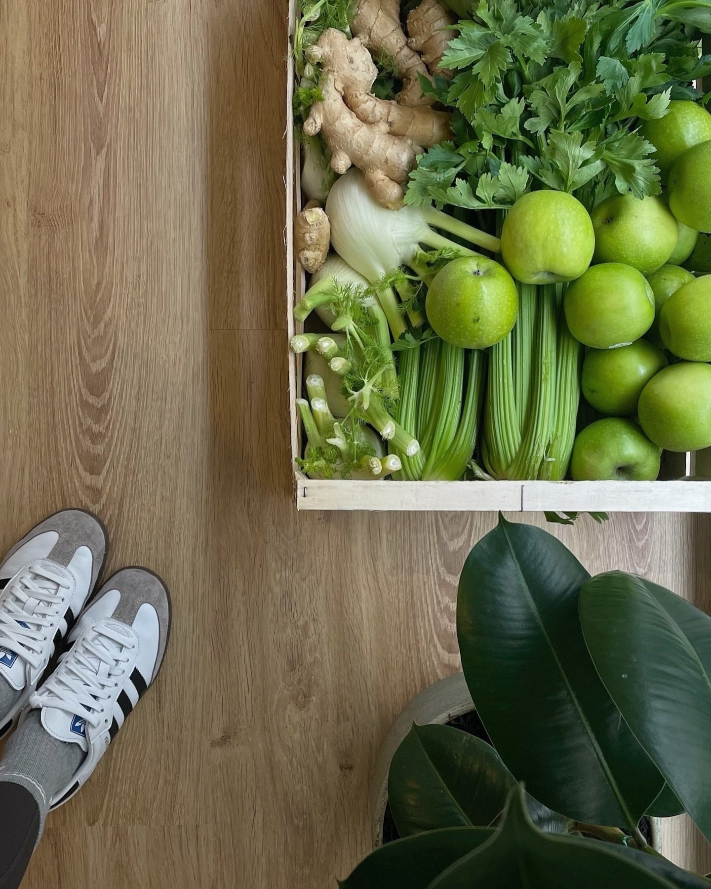Fresh delivery for the Green Goddess detox juice 🤎 to take away at The Fluid Caf&eacute;🥤