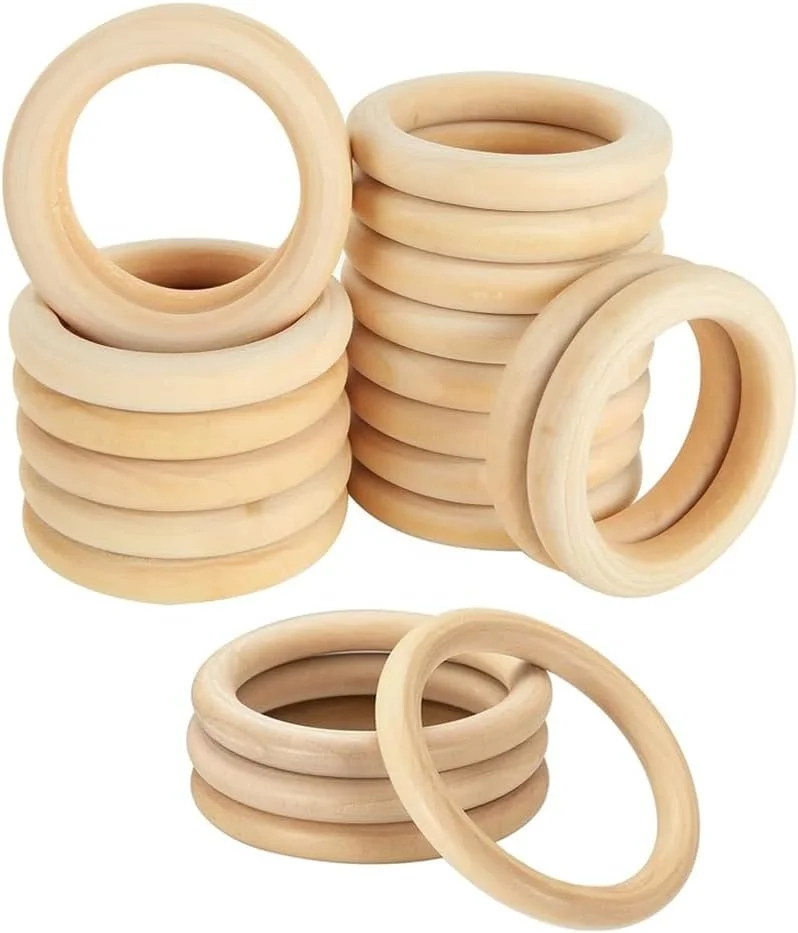 Natural 3'' Wooden Rings