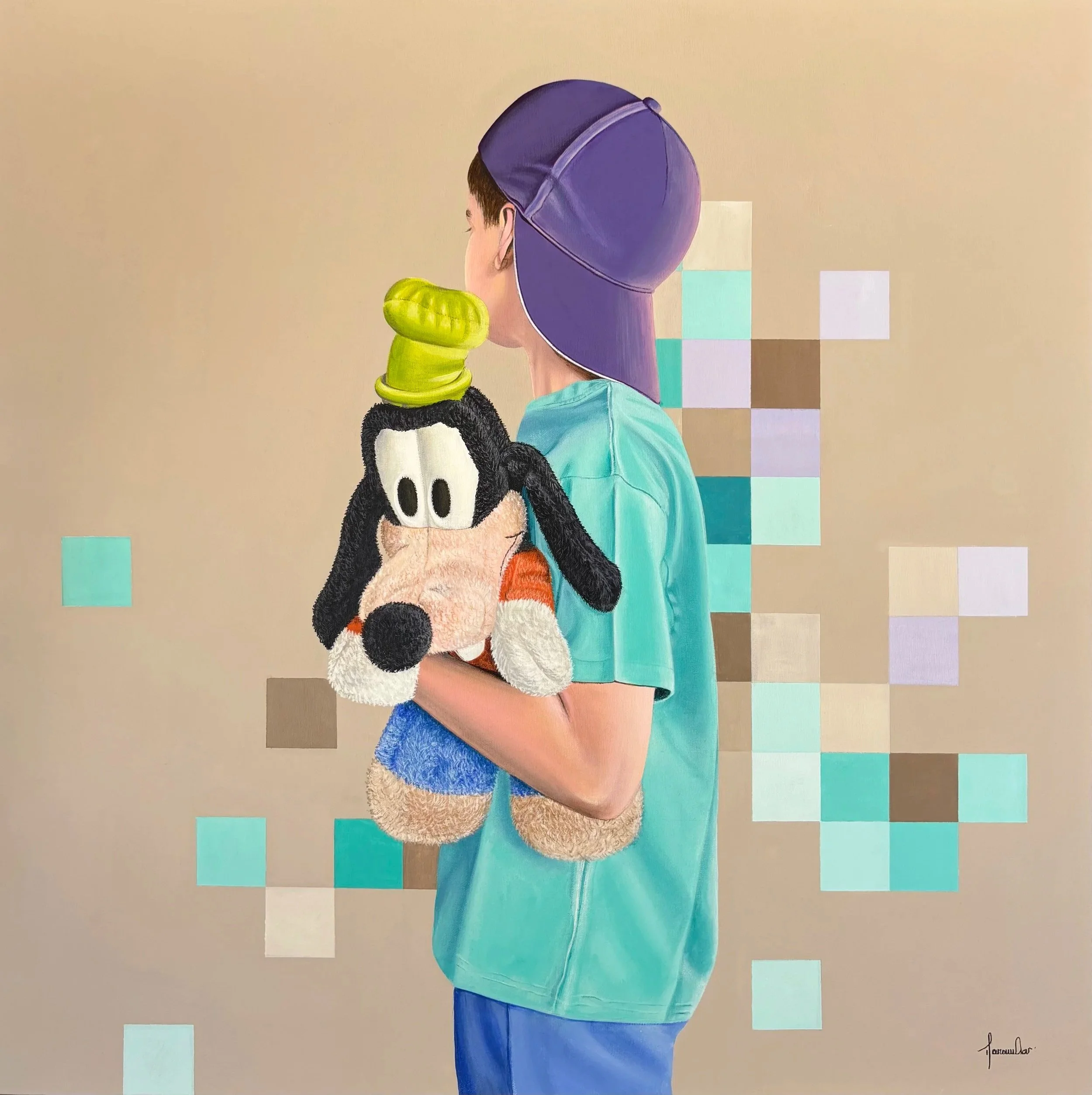 "MY LITTLE BOY ” ACRYLIC ON CANVAS, 80x80 cm