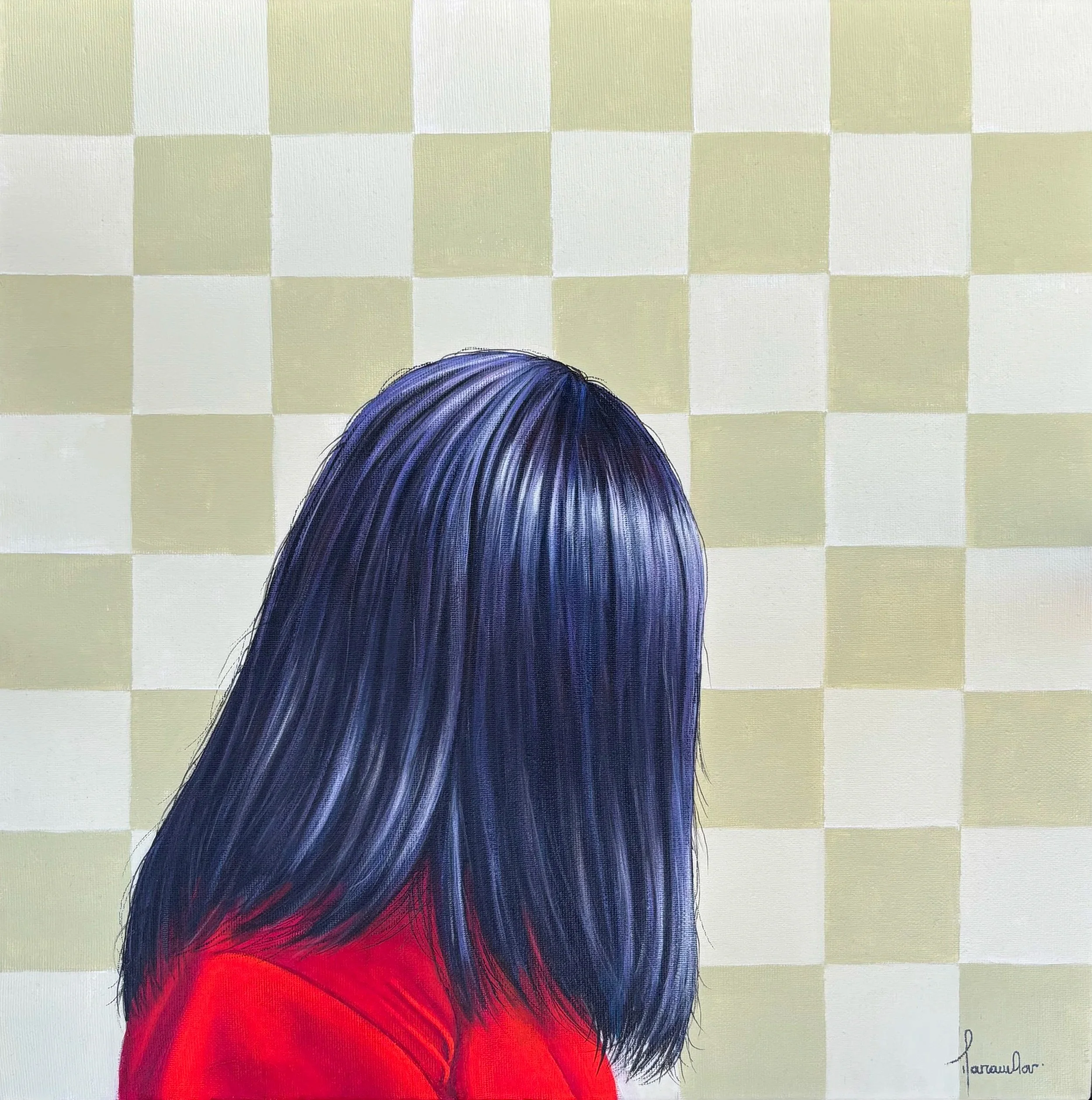 "CHESS QUEEN” ACRYLIC ON CANVAS, 40x40 cm