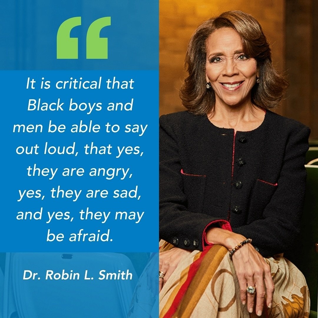 In her practice, psychologist @drrobinlsmith writes about many Black men struggling with pain and grief.

 &ldquo;For Black men, such emotions and experiences are compounded by the brutal reality of racism. Going up against such forces is like trying