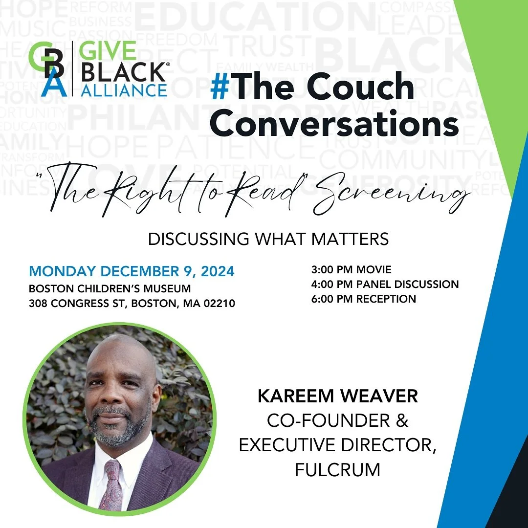 We are excited that&nbsp;Kareem Weaver will be joining us in person&nbsp;at Boston Children&rsquo;s Museum for our latest #TheCouchConversation on Monday, December 9th, 2024 at 3:00pm. The program&nbsp;including, &ldquo;The Right to Read&rdquo; scree