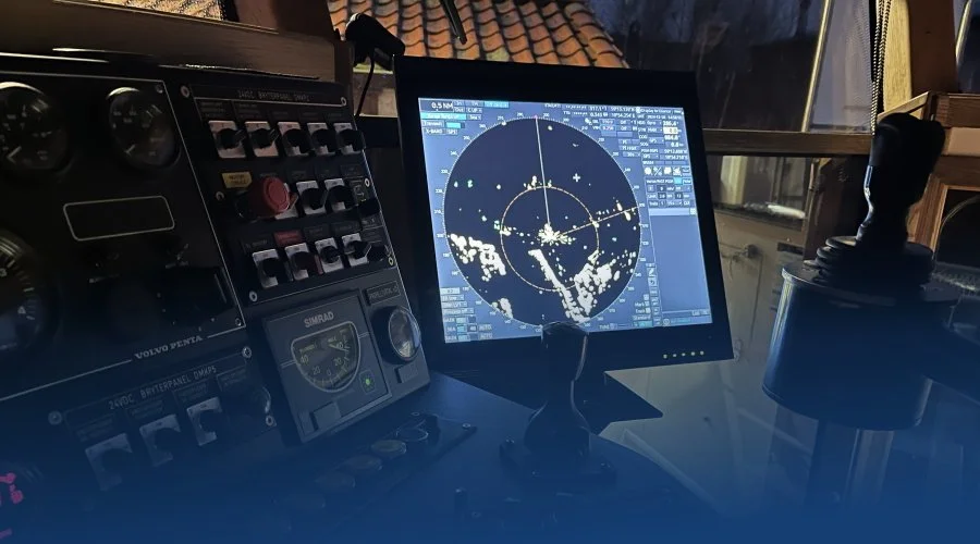 Furuno radar for yrkesbåt i Fredrikstad byferge