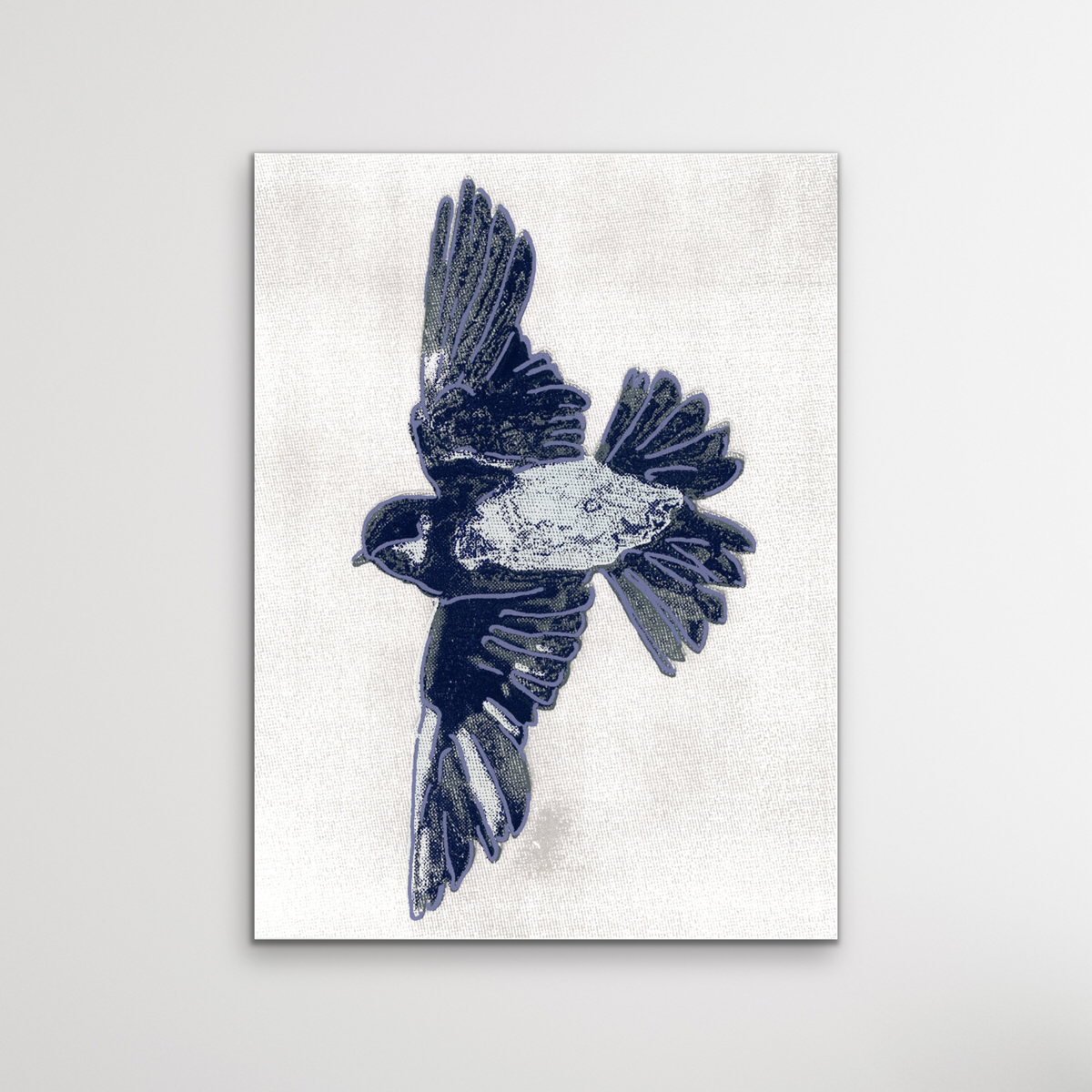 Tree Swallow 2 - monoprint card
