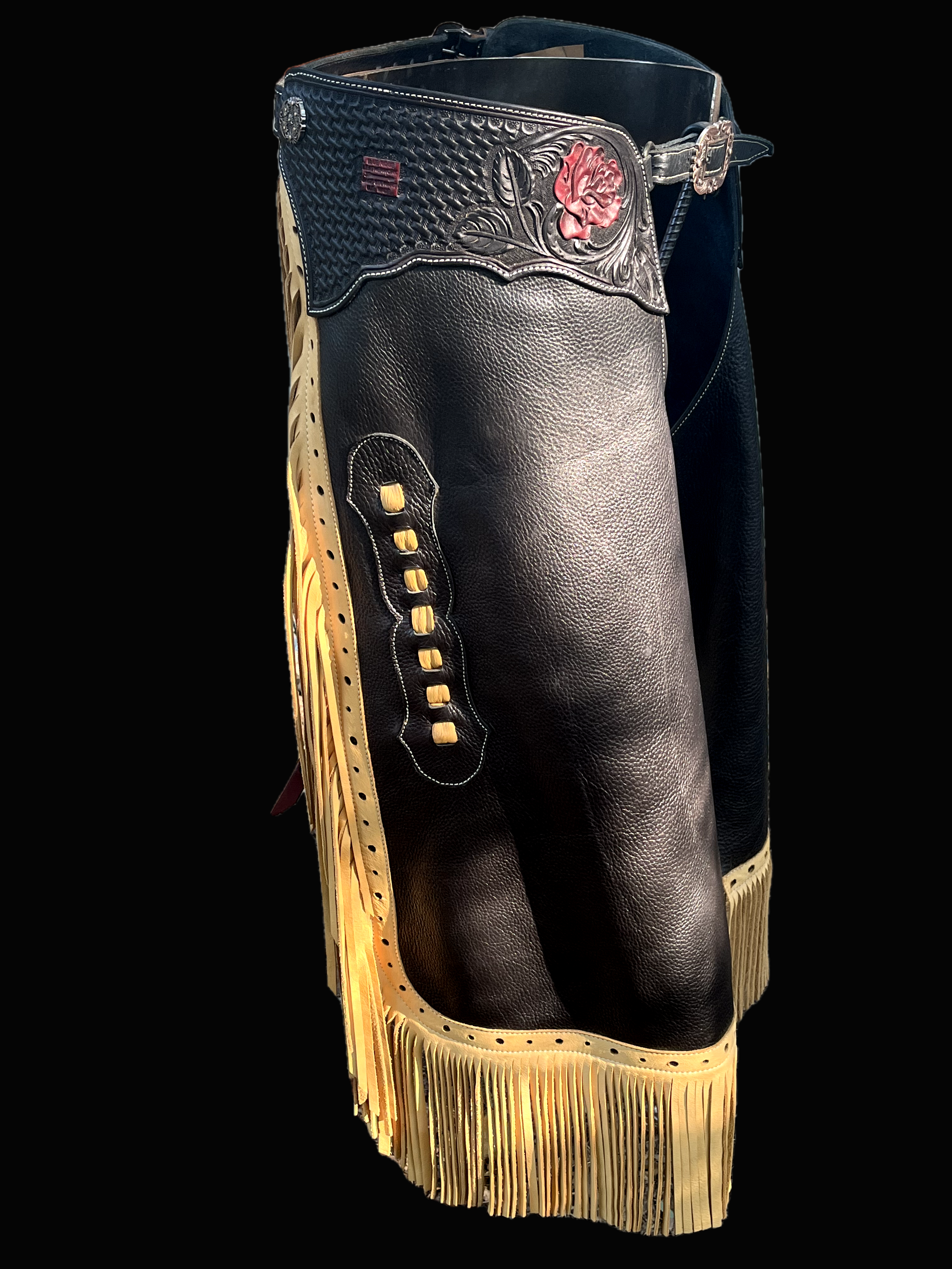 Black/Tan 1/2 floral