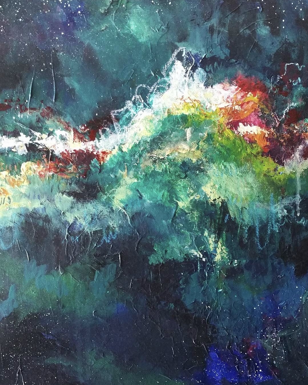 Warmth: Cosmic Texture, mixed media on canvas. 2016