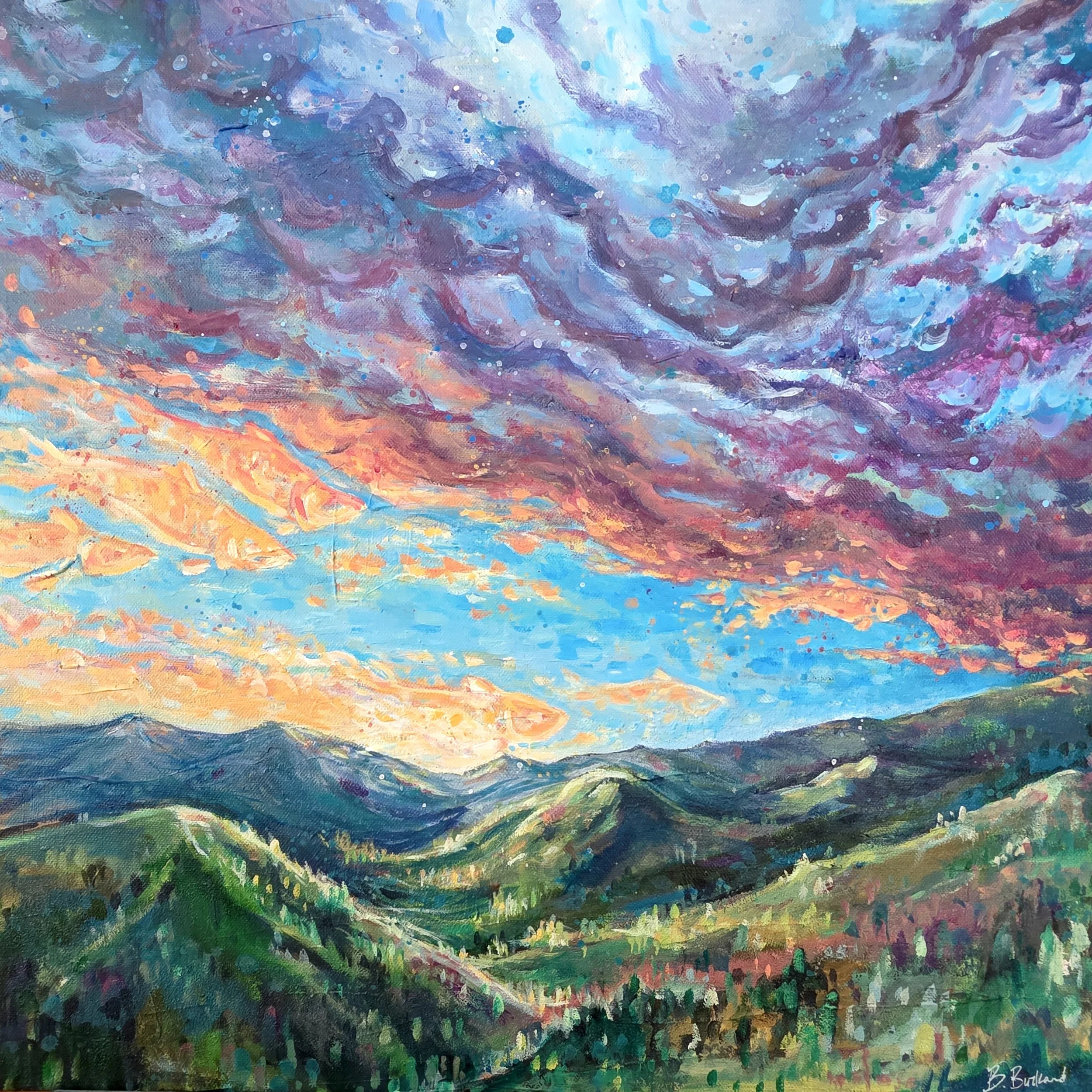 Just Keep Swimming, acrylic on canvas.