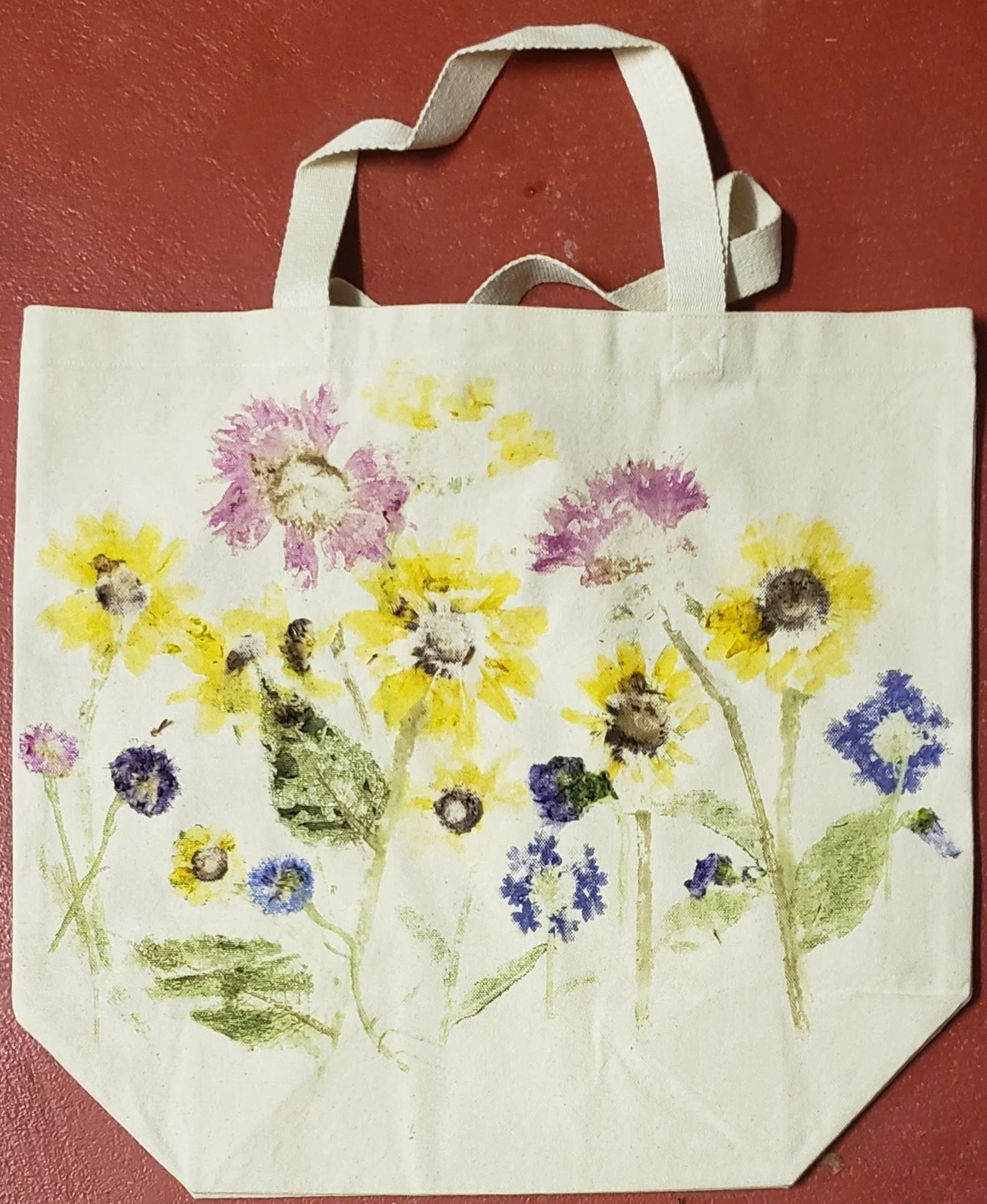 Hammered Flower Book Bags
