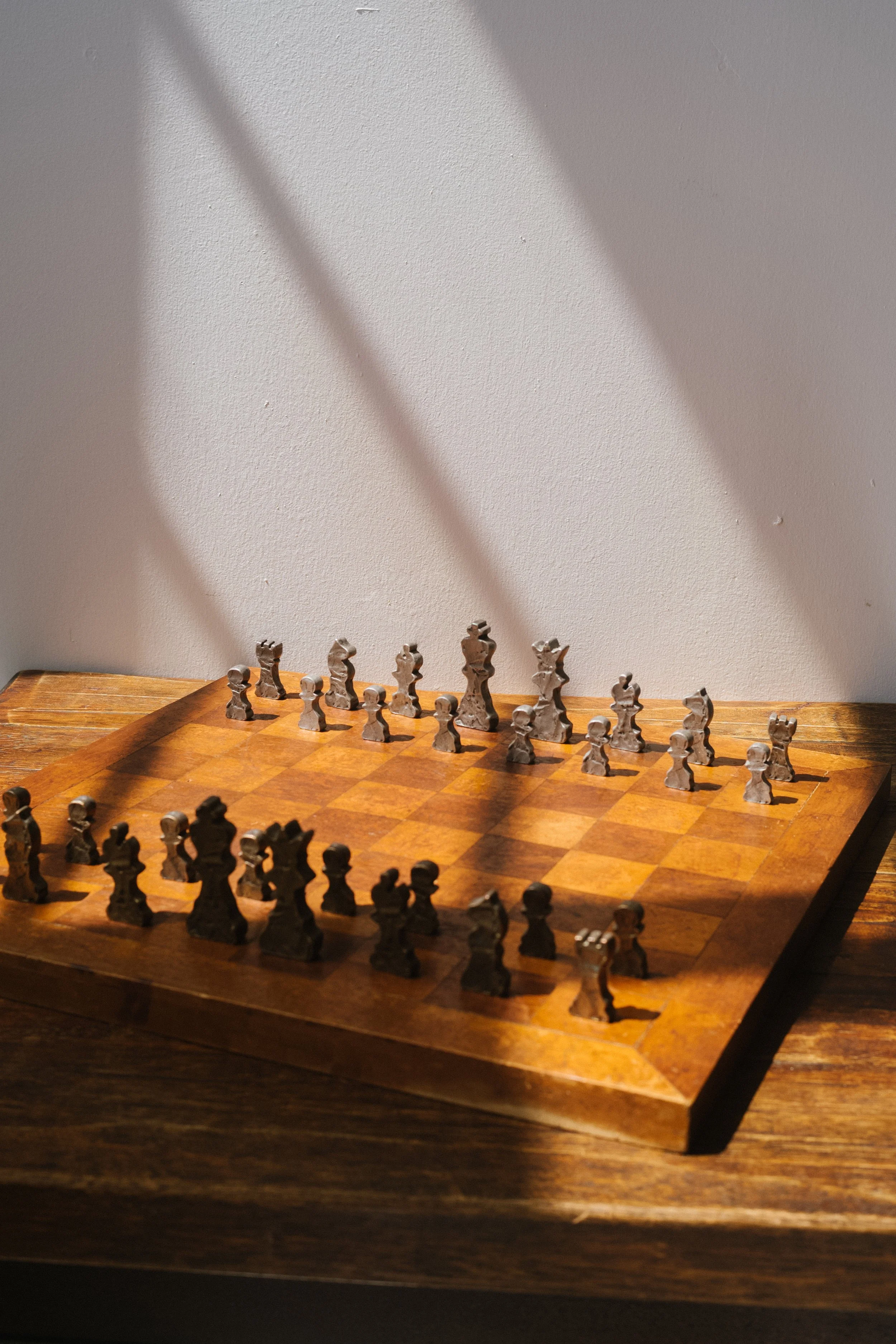 Vintage handmade chess set