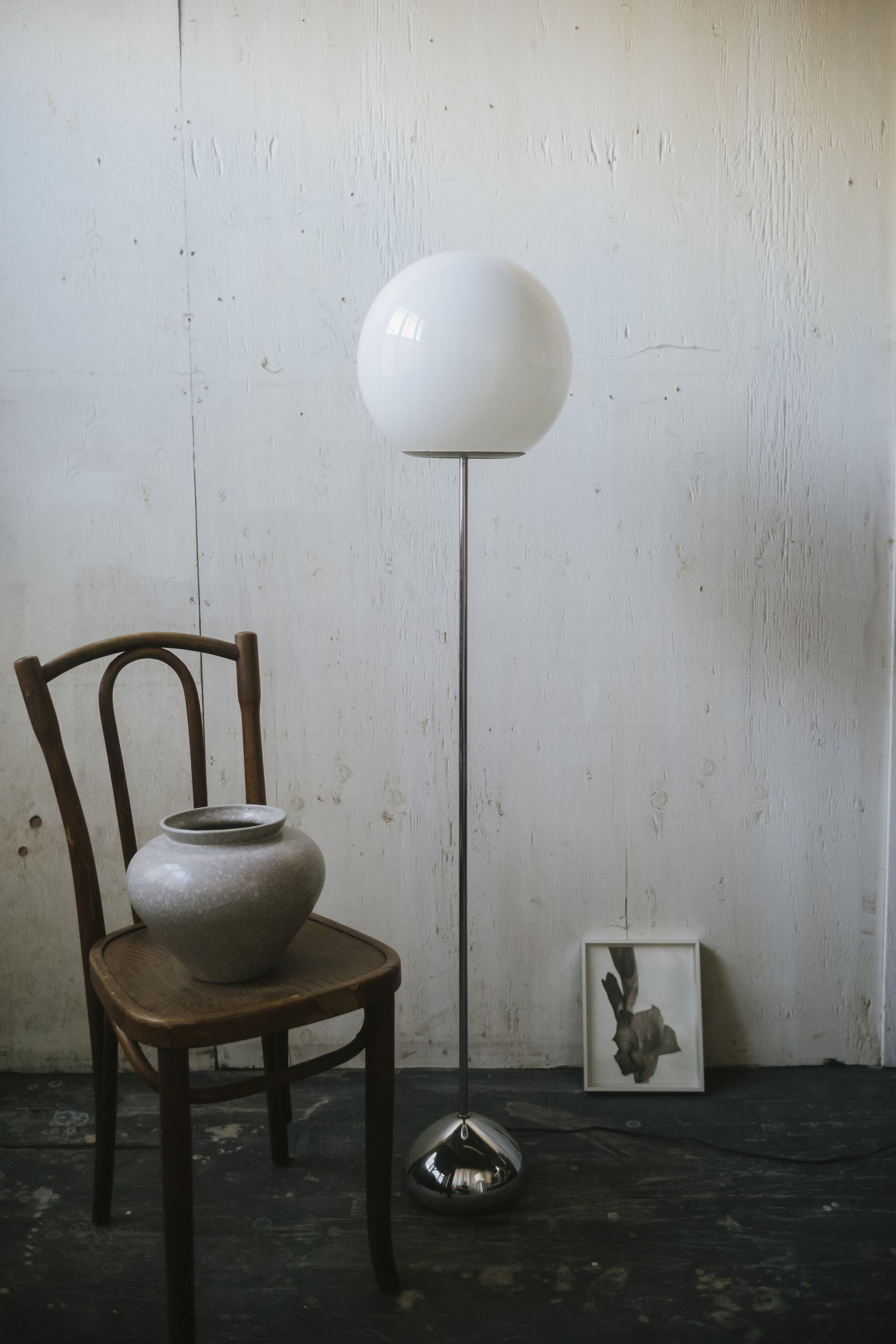 Mid-Century Chrome Globe Lamp