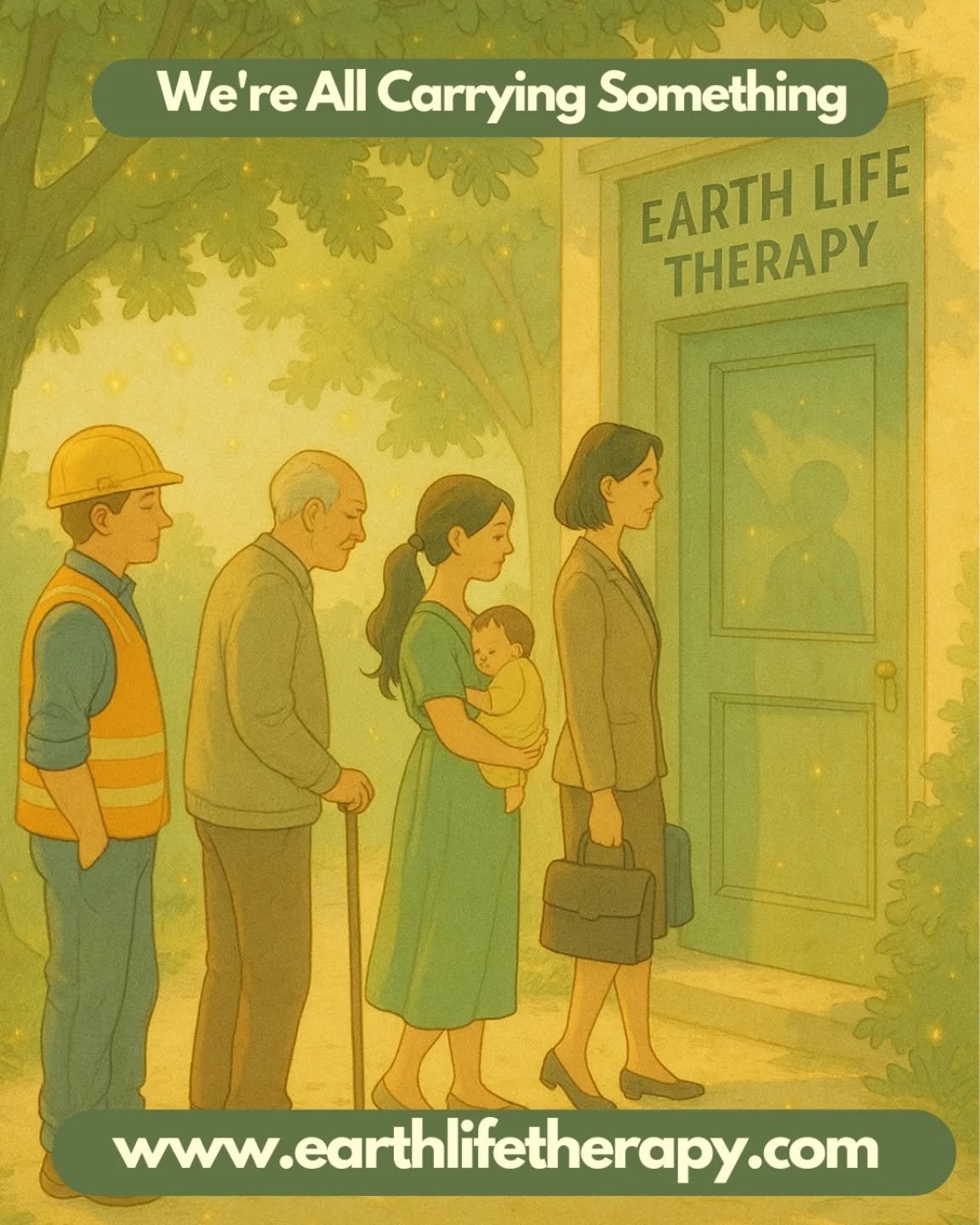 ✨ We're all carrying something. Whether visible or hidden, each journey comes with its own weight. At Earth Life Therapy, our gentle Craniosacral Therapy approach creates space for whatever you bring - no burden too heavy, no concern too small. 

Our