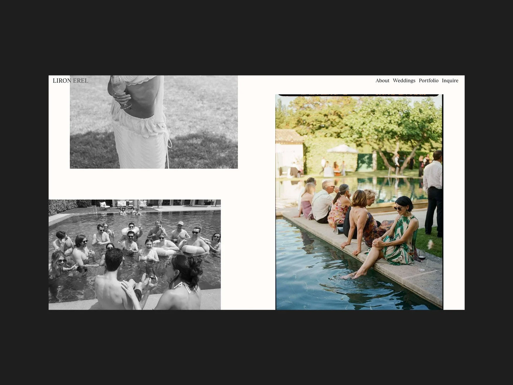 Squarespace website design for Liron Erel displaying his photography.