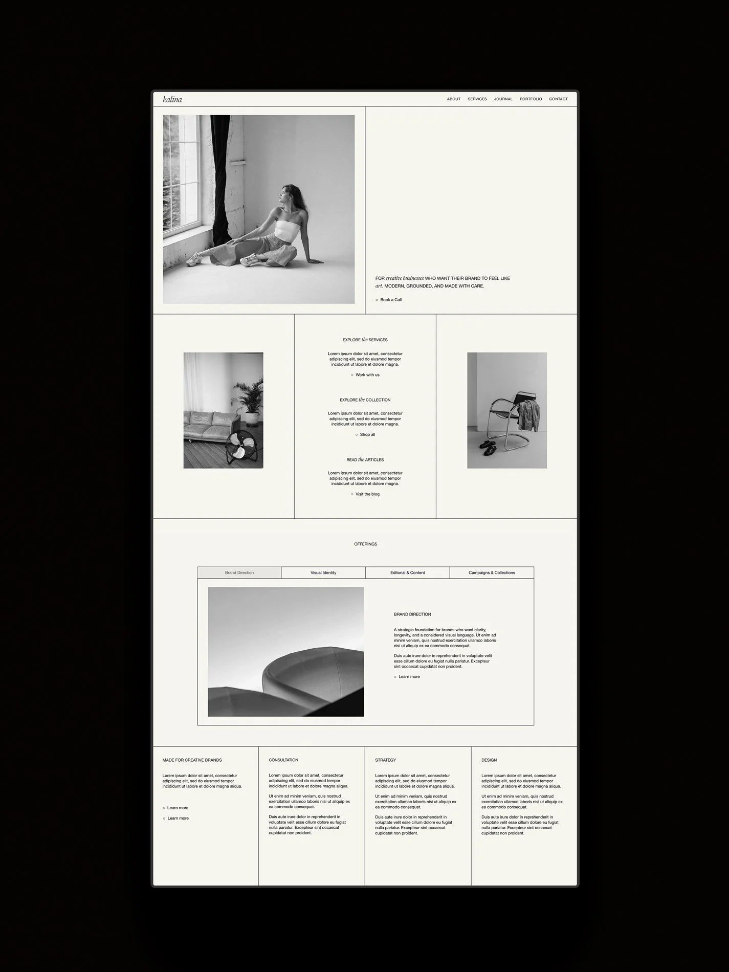 Kalina Squarespace Template
