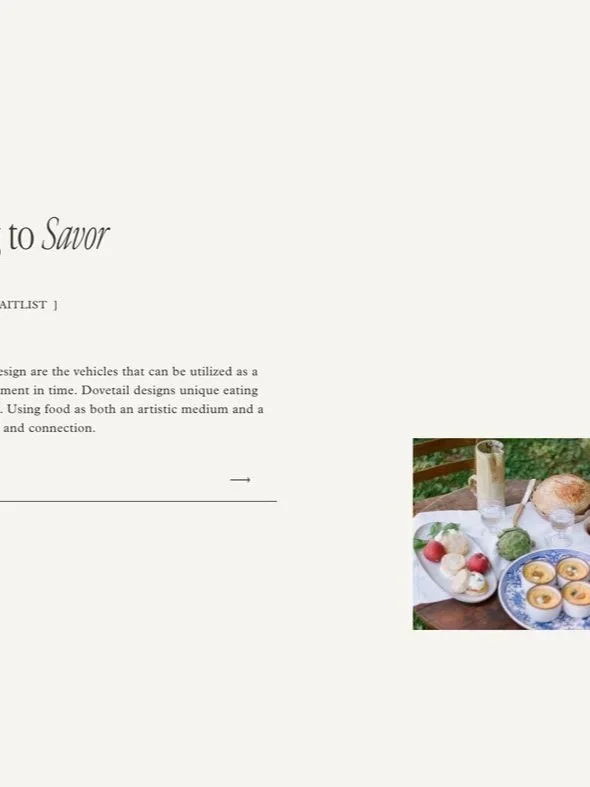 Dovetail — The Art of the Table
(2023)  A collection of menus, recipes, and rituals for people who find meaning in the details.  