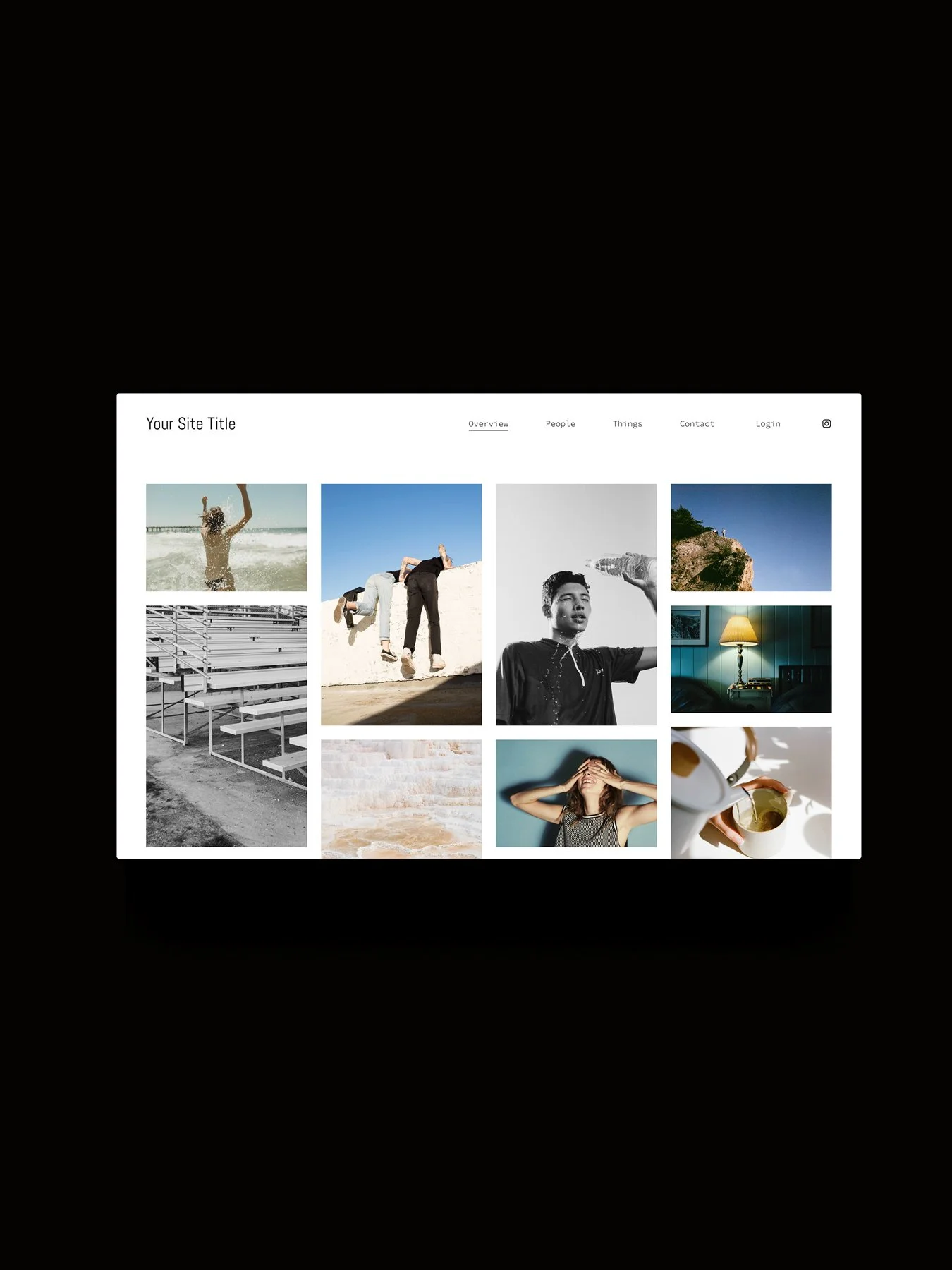The Matsuya Squarespace Template displayed on a horizontal screen.