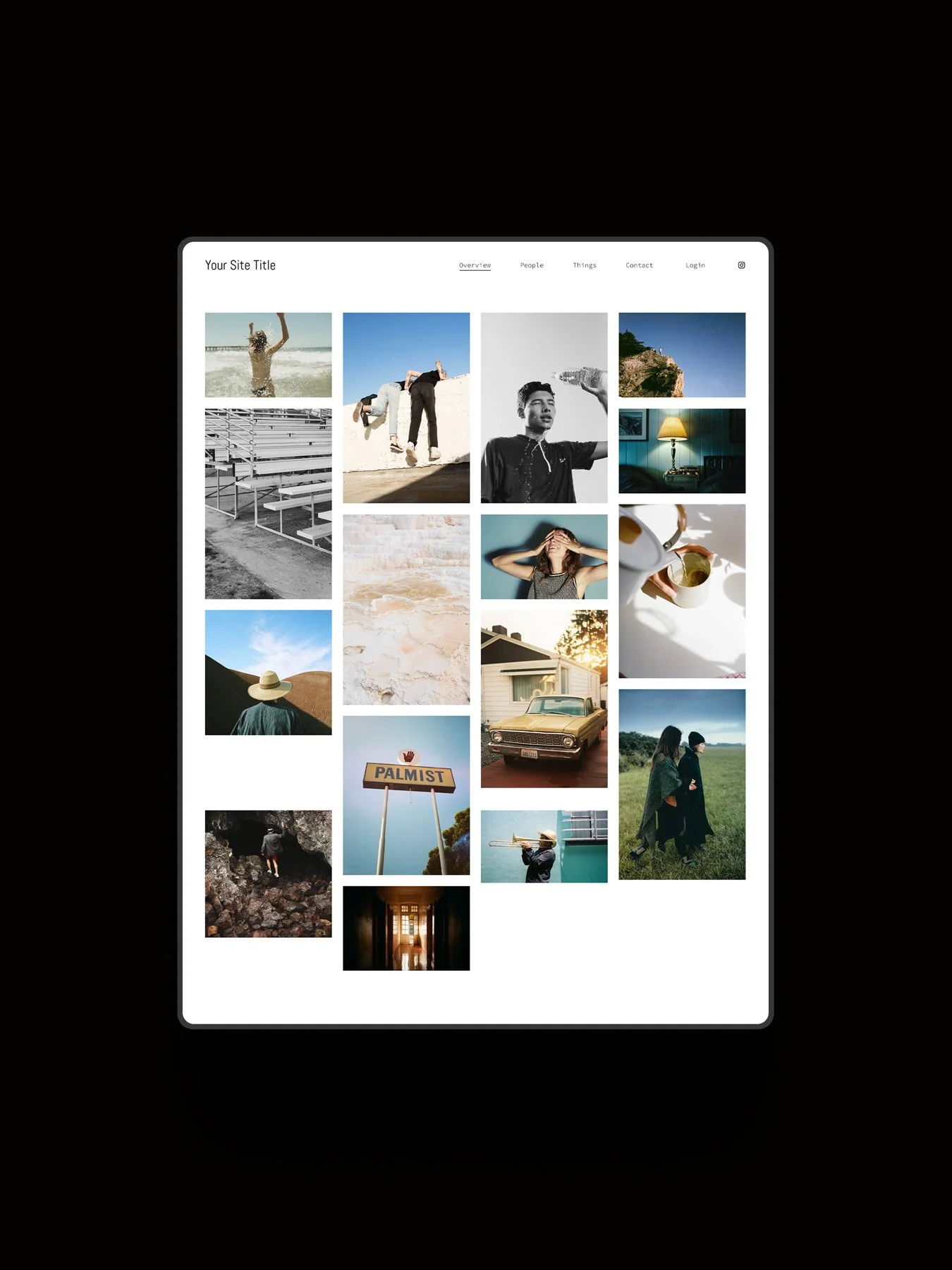 The Matsuya Squarespace Template displayed on a vertical screen.