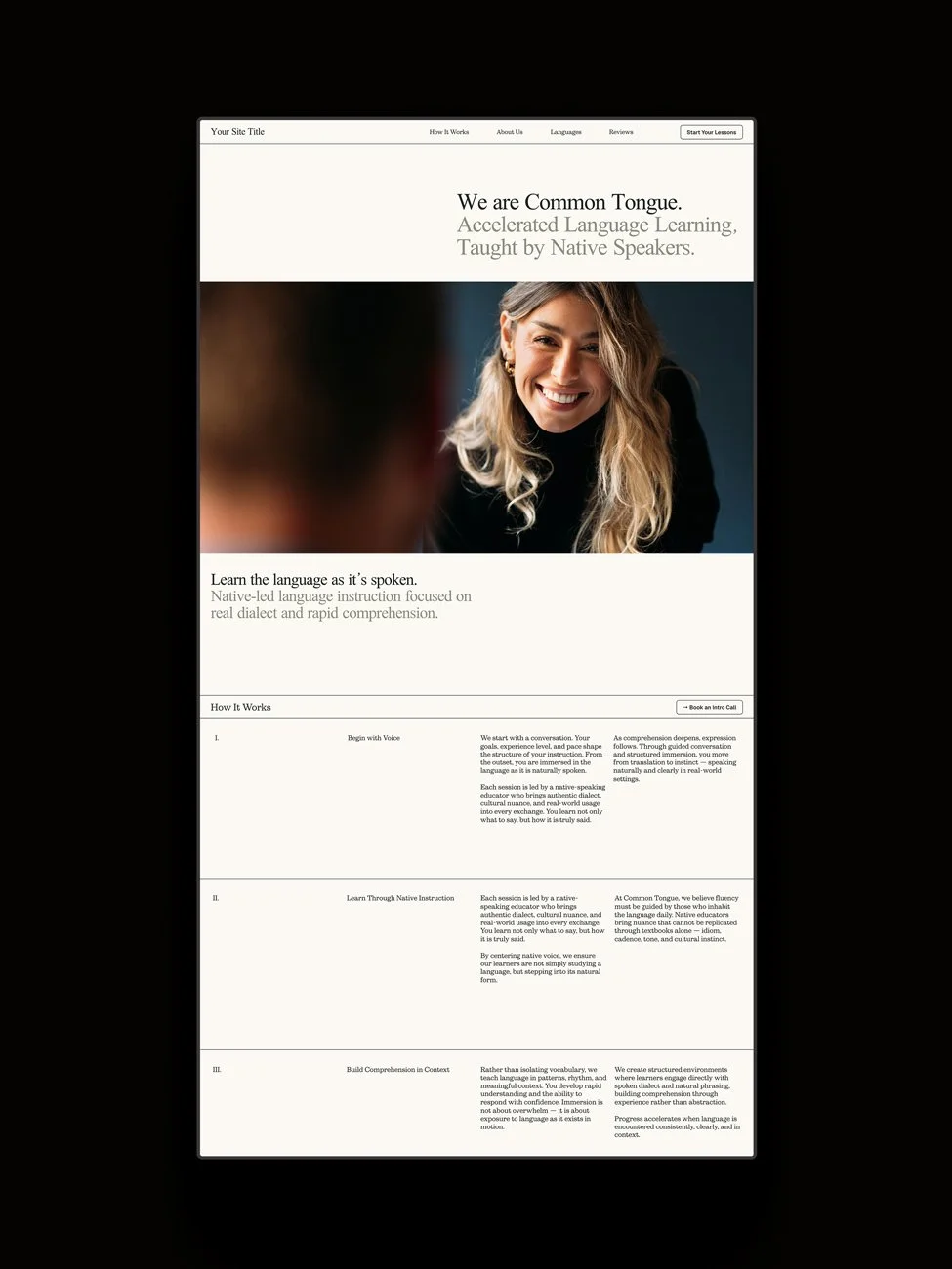 Common Tongue by Squarespace — Squarespace Template
