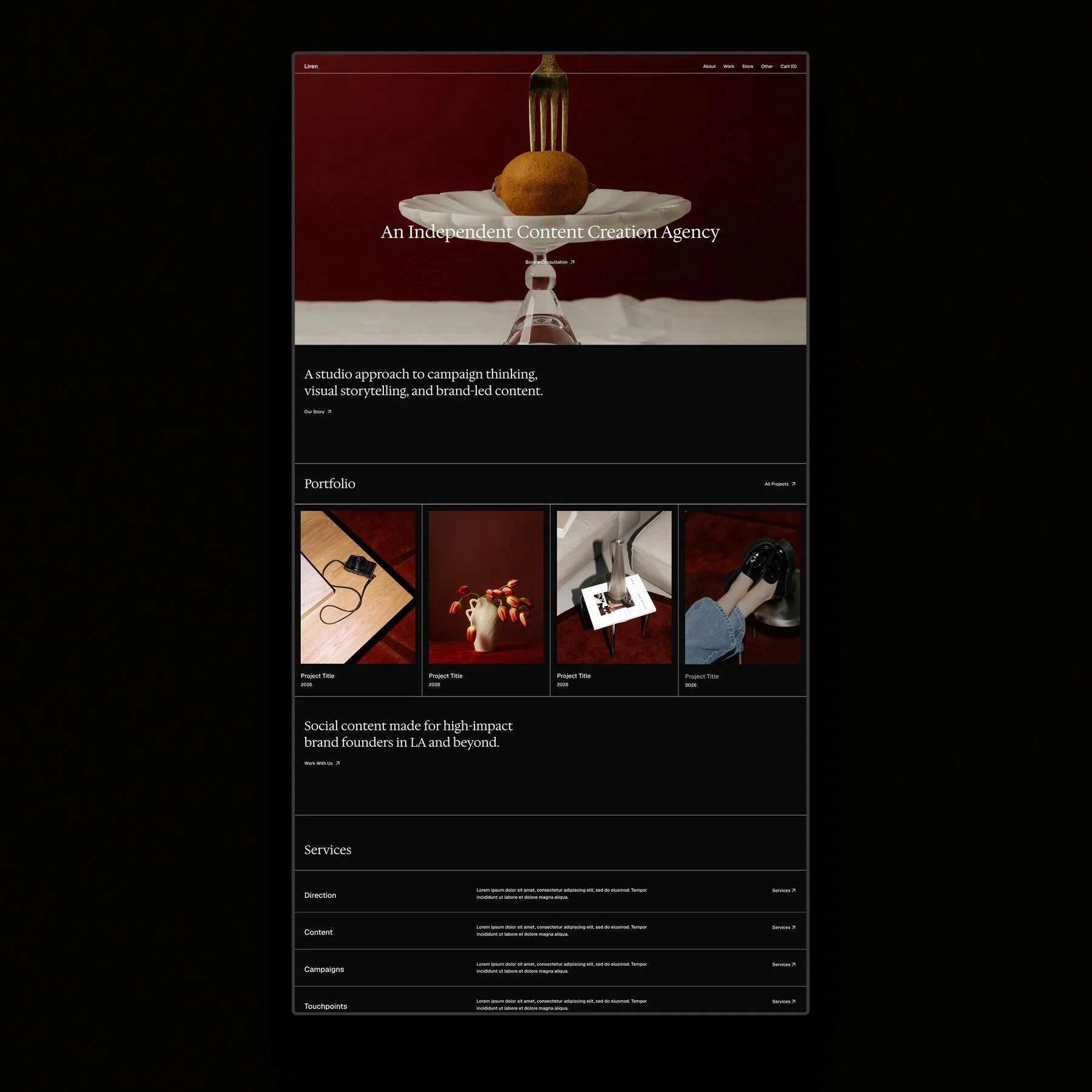 Liren Squarespace Template