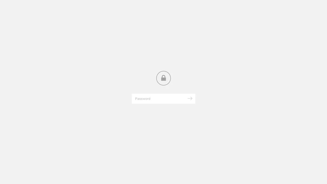 The Squarespace lock screen.