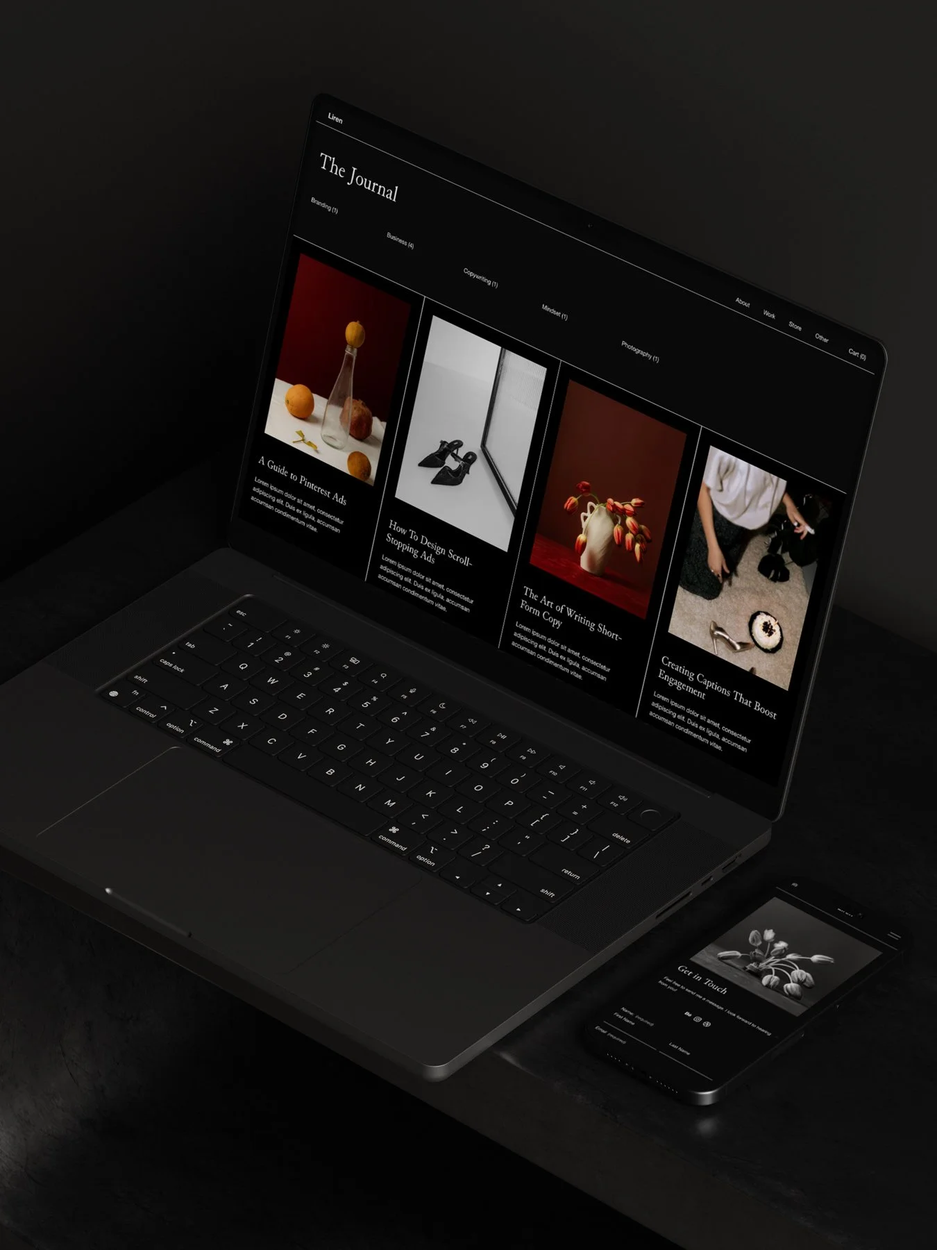 Stacked boxes showing packaging design for Mineral Haus.