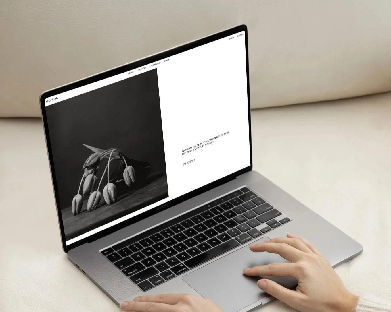 The Lucera Squarespace photography template.