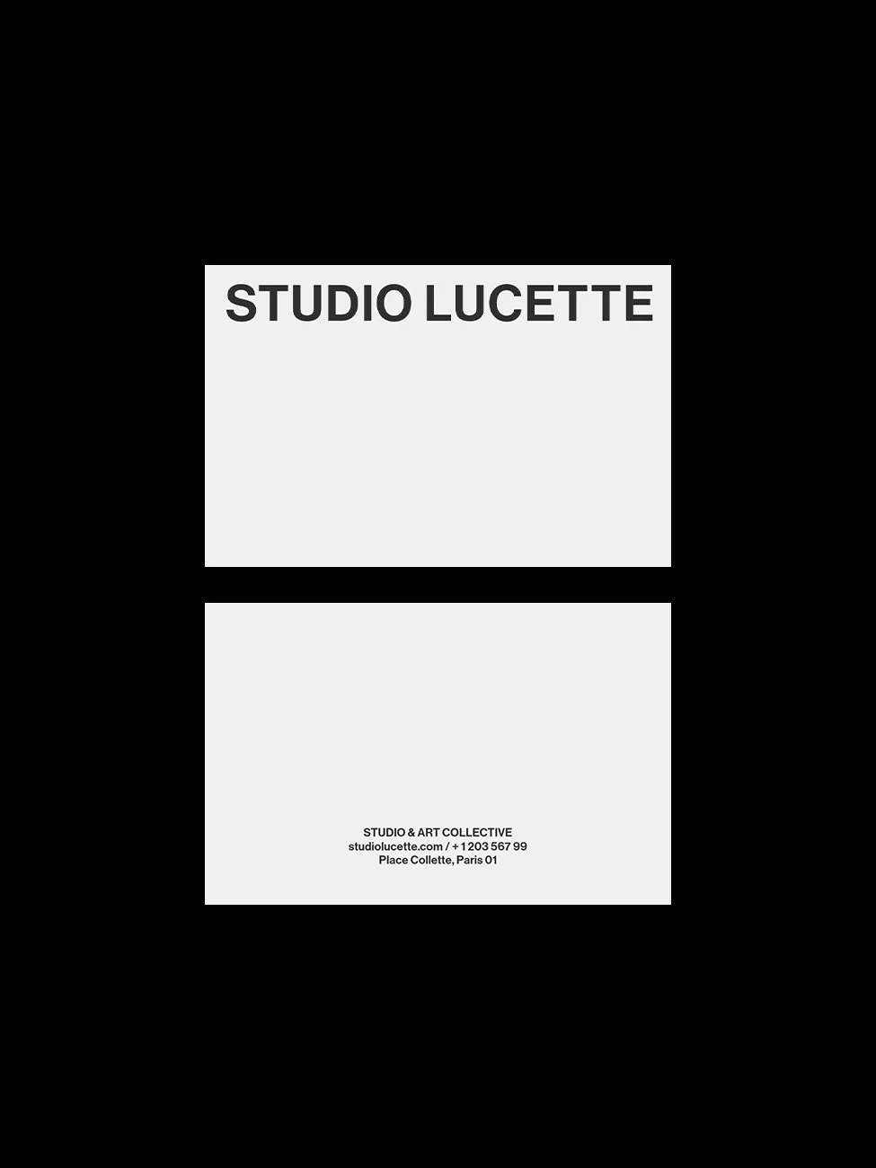 Lucette, a modern minimalist business card template.