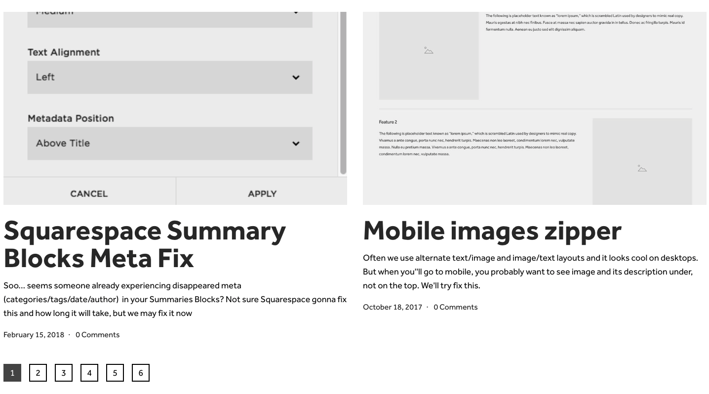 The Squarespace Pagination - Numbered Pagination plugin.