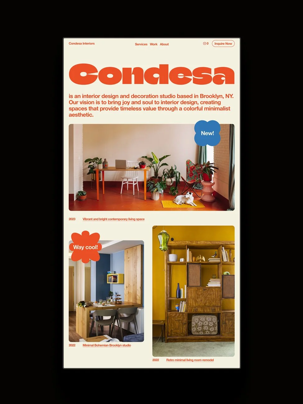 The Condesa Squarespace template.
