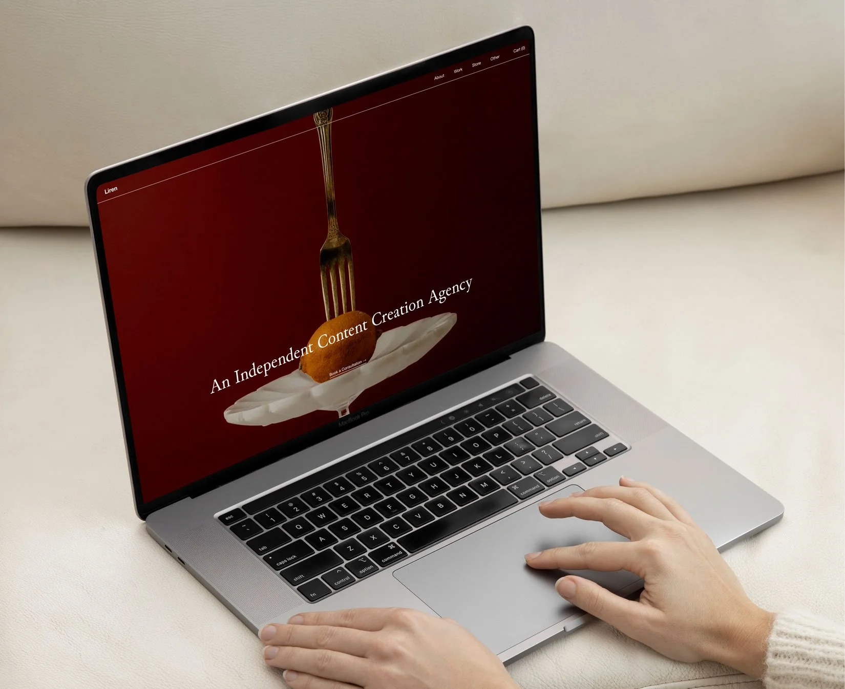 The Liren Squarespace template for photographers.